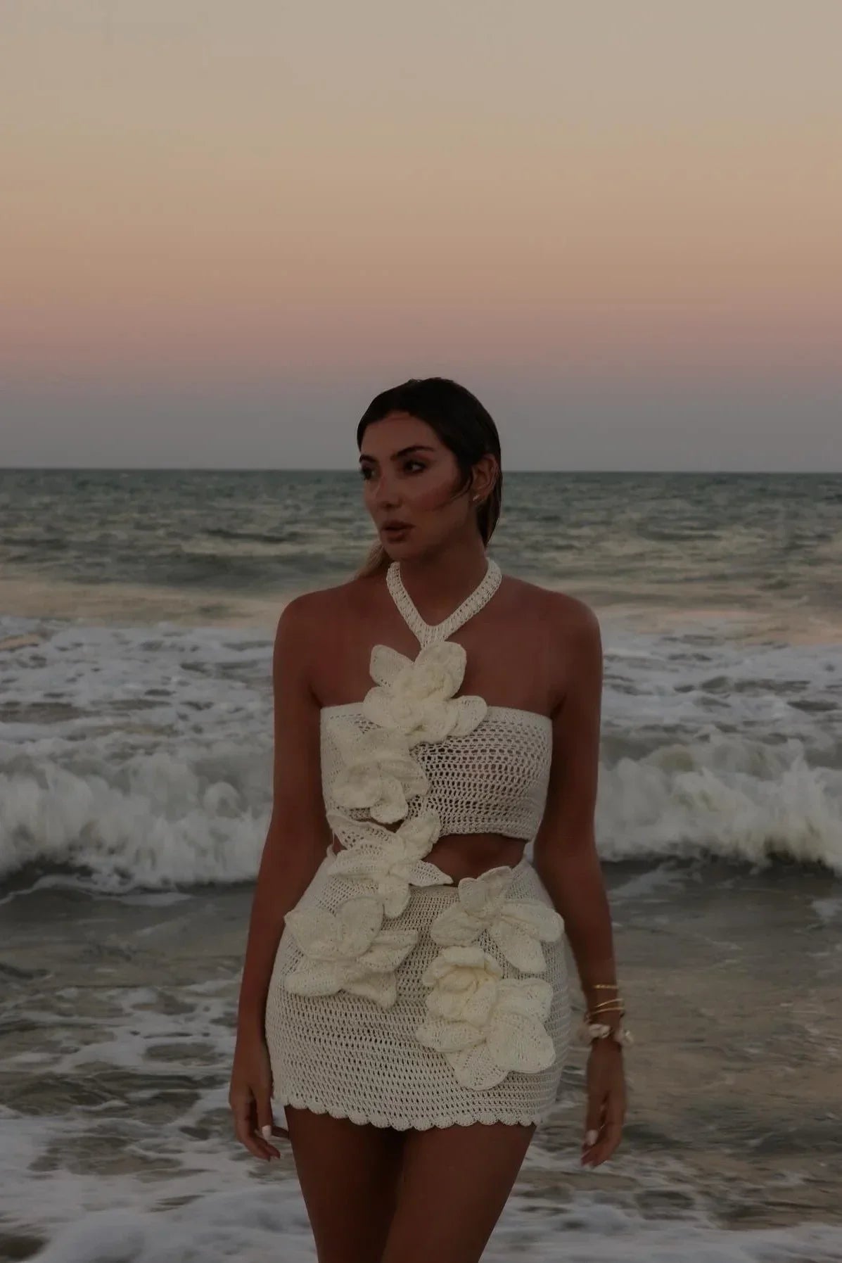 Scottie - Knit Flower Dress Daily Discount Hub