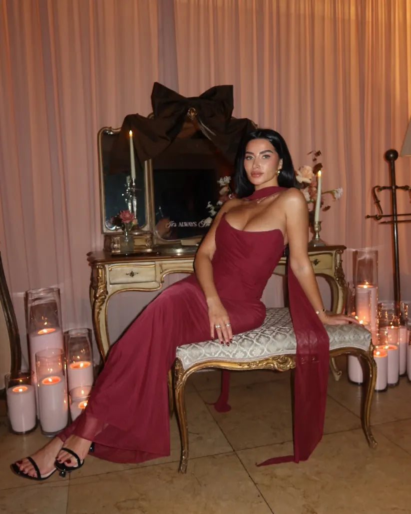 Aniyah | Askısız Bodycon Maxi Elbise THESVELTECHIC