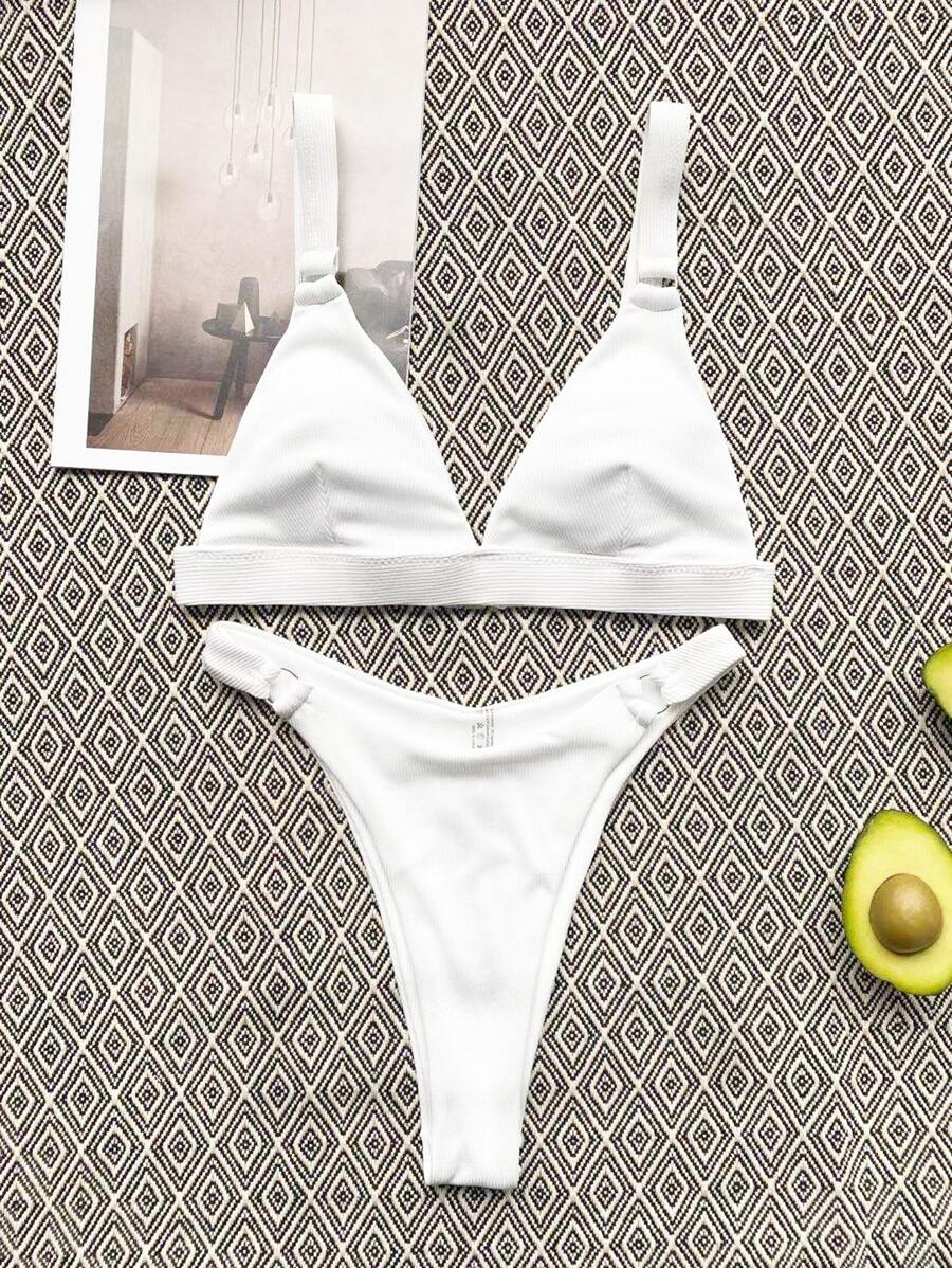 Halka Detaylı Sade Gündelik Bikini Takımı Niebbla