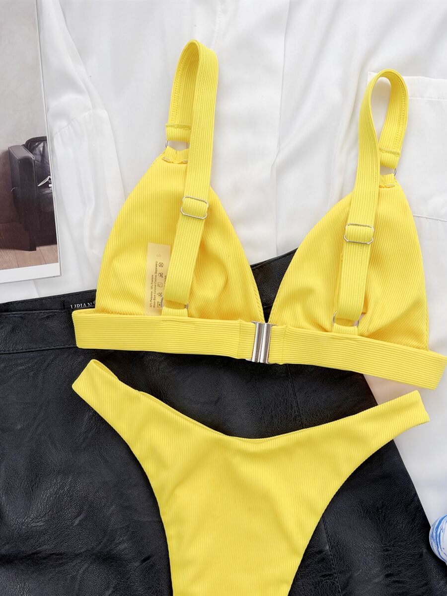 Halka Detaylı Sade Gündelik Bikini Takımı Niebbla