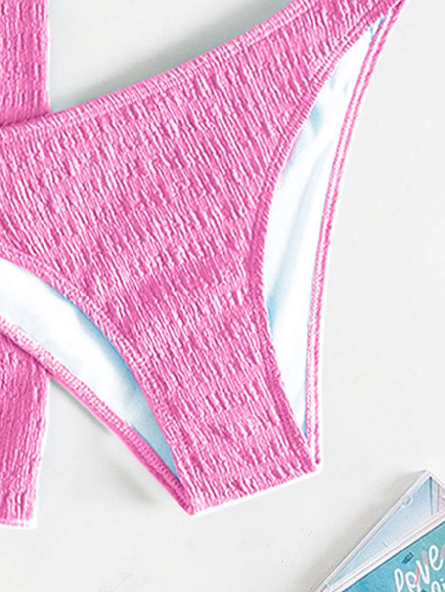 3 Parça Bikini Ve Düğümlü Mini Etek Takımı Niebbla