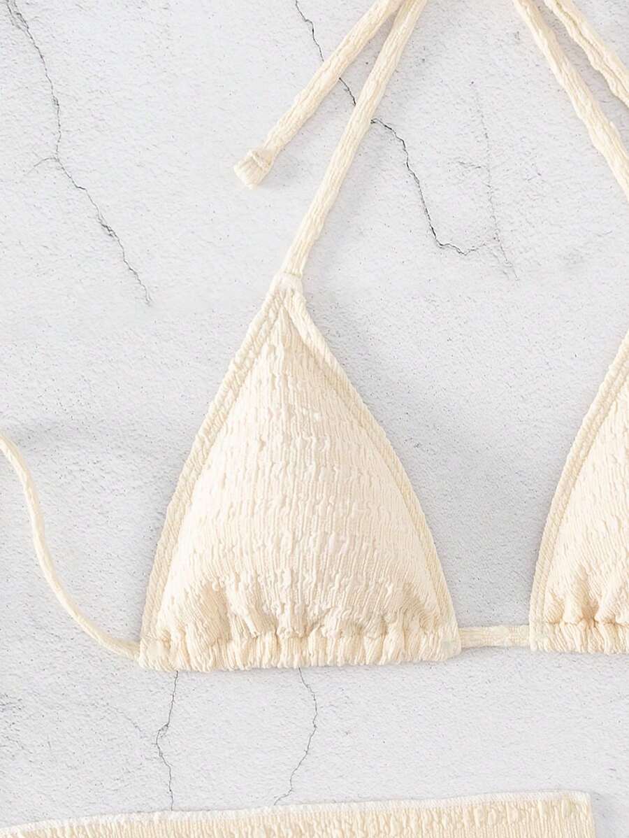 3 Parça Bikini Ve Düğümlü Mini Etek Takımı Niebbla