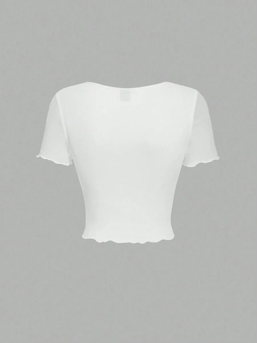 Bağcık Detaylı Romantik Crop Niebbla