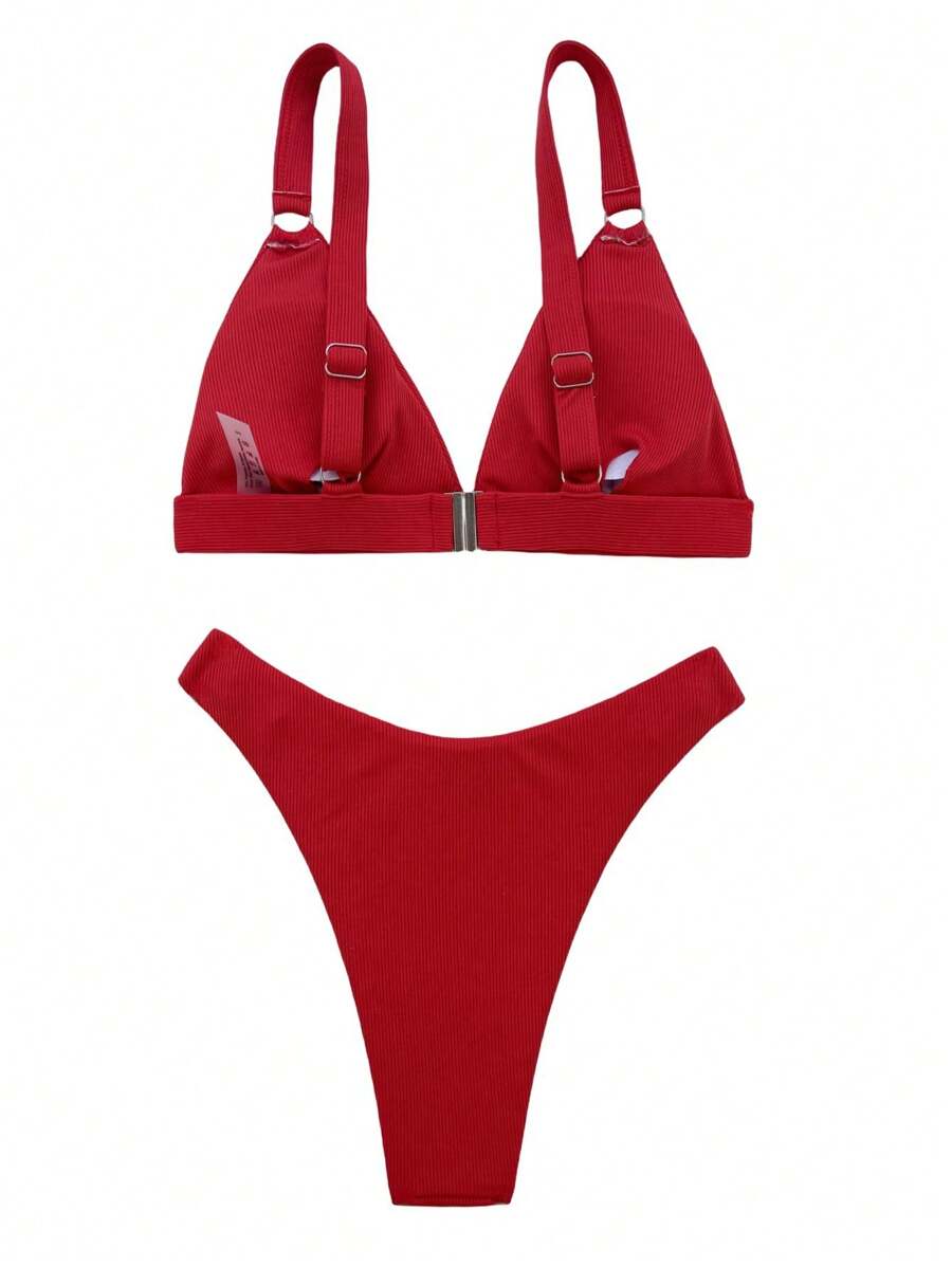 Halka Detaylı Sade Gündelik Bikini Takımı Niebbla