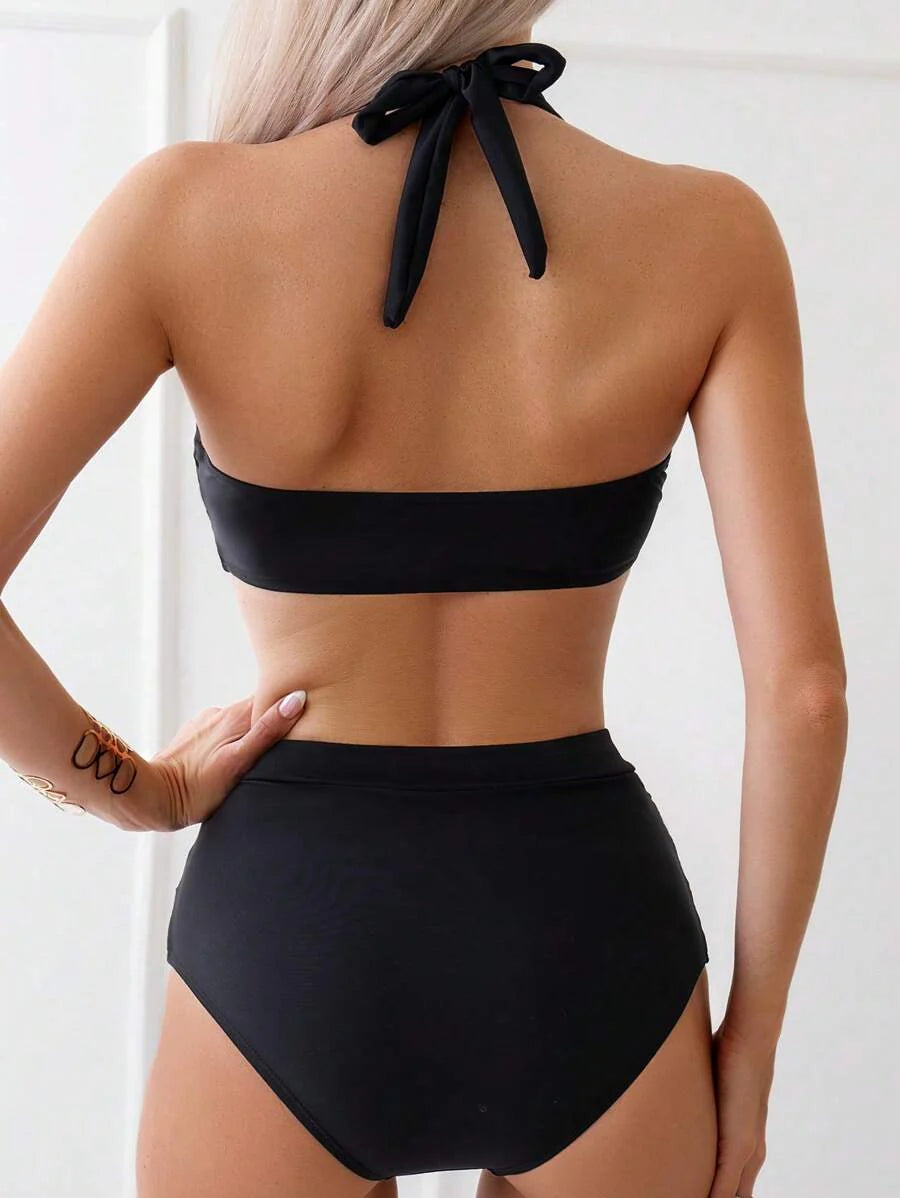 Sarmal Detaylı Sade Bikini Takımı Niebbla
