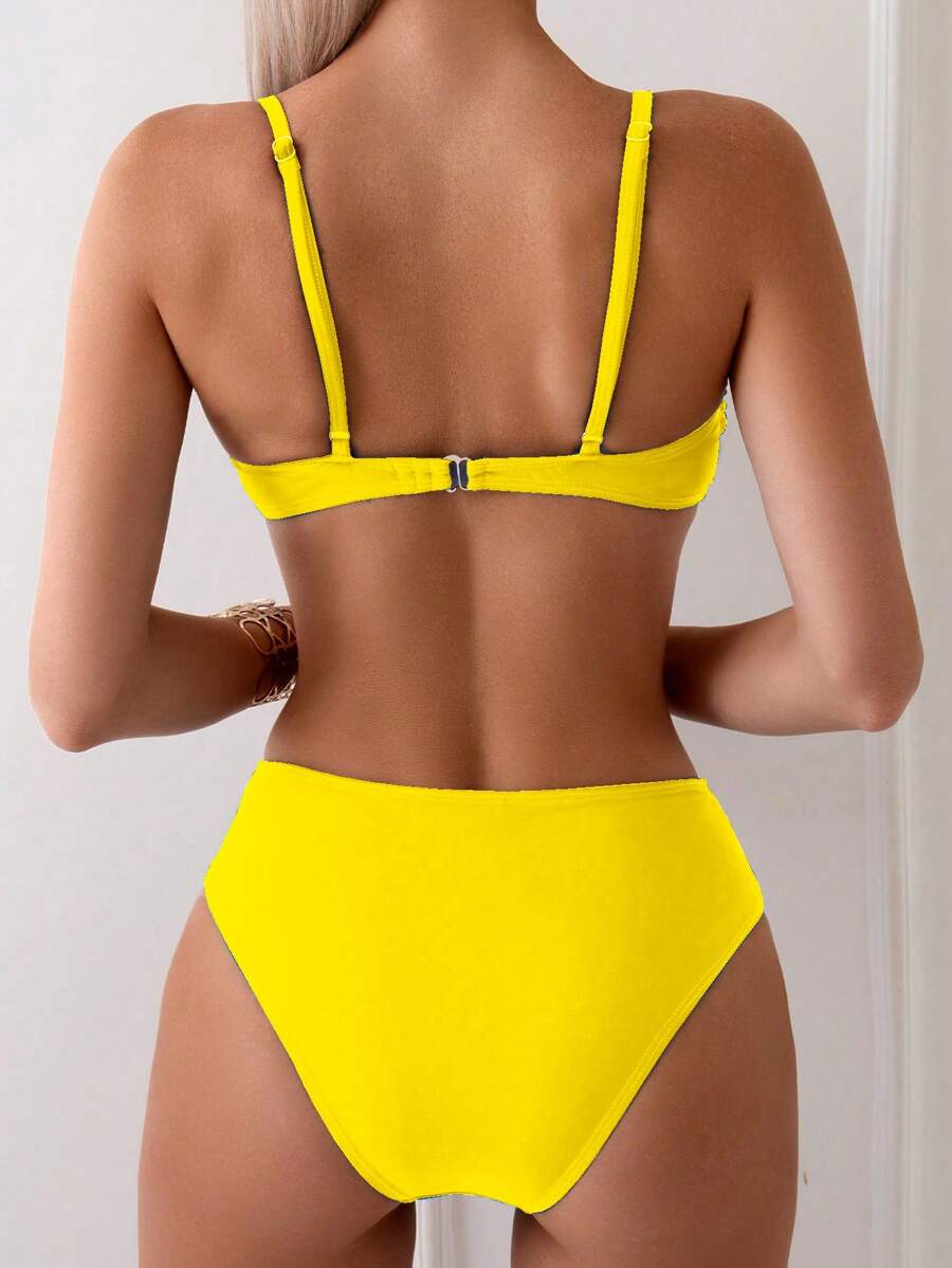 Halka Dantelli Sade Bikini Takımı Niebbla