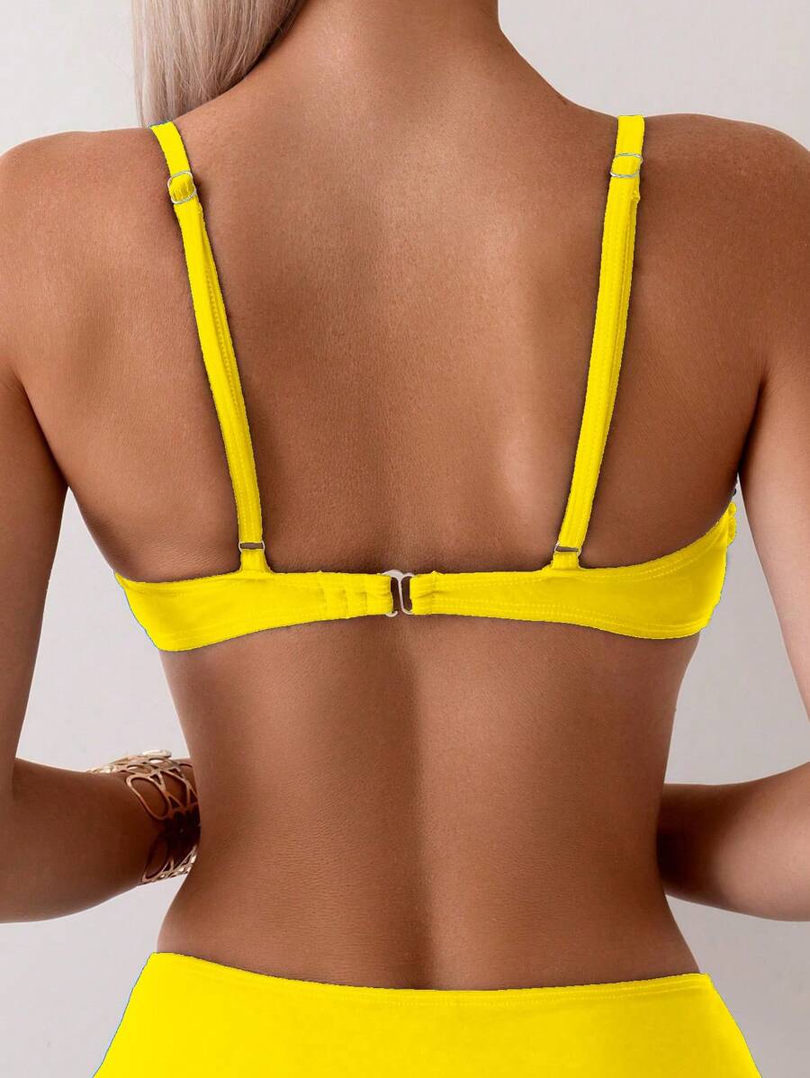 Halka Dantelli Sade Bikini Takımı Niebbla