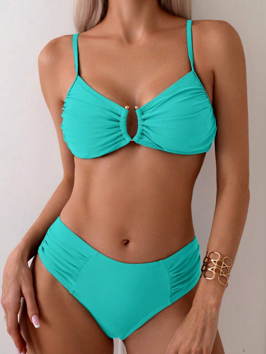 Halka Dantelli Sade Bikini Takımı Niebbla