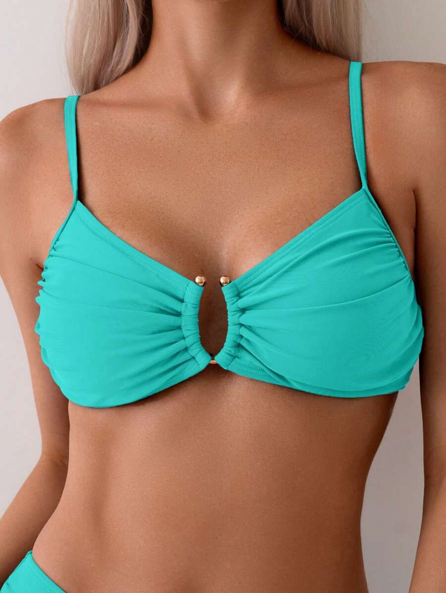 Halka Dantelli Sade Bikini Takımı Niebbla
