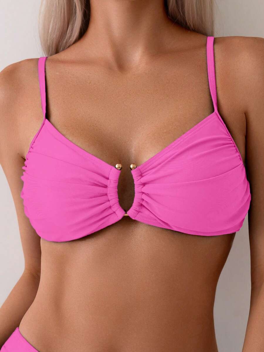 Halka Dantelli Sade Bikini Takımı Niebbla