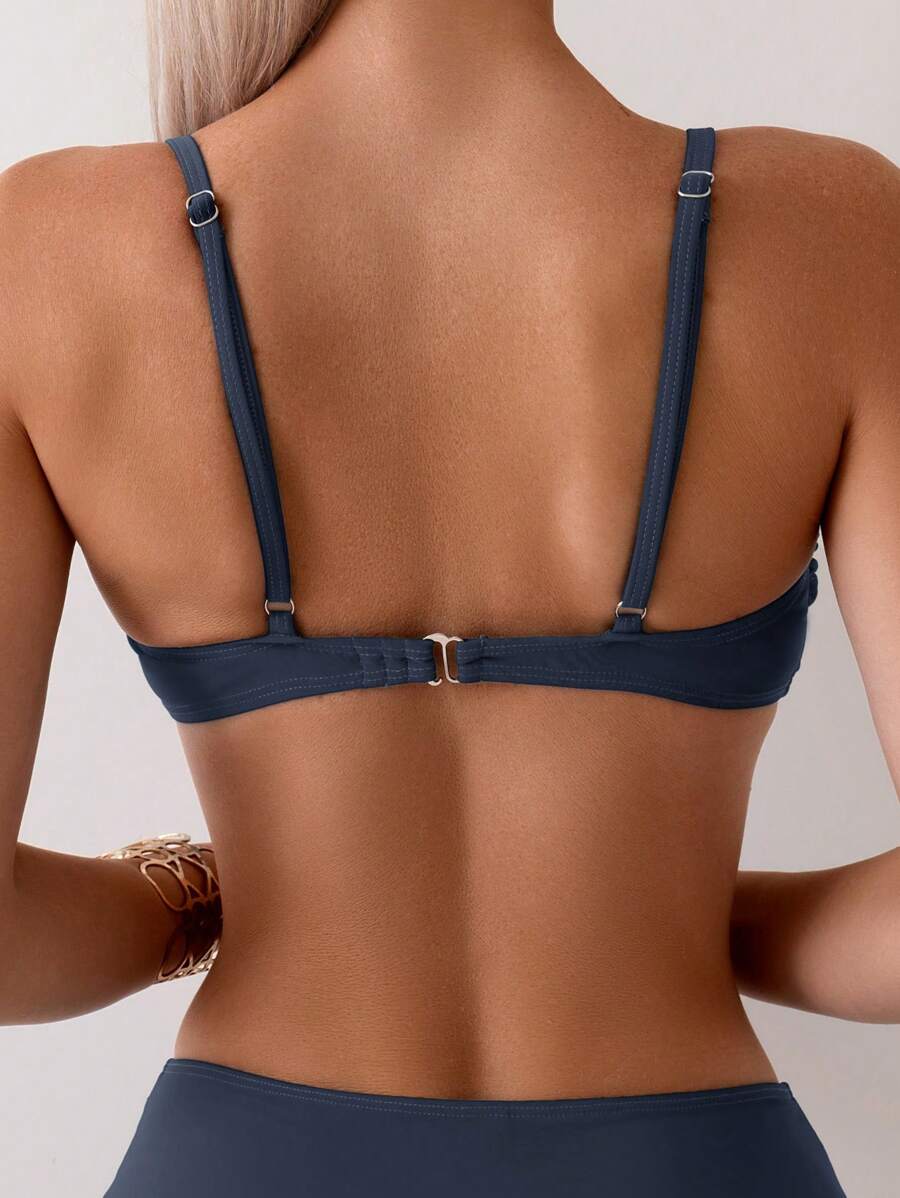 Halka Dantelli Sade Bikini Takımı Niebbla