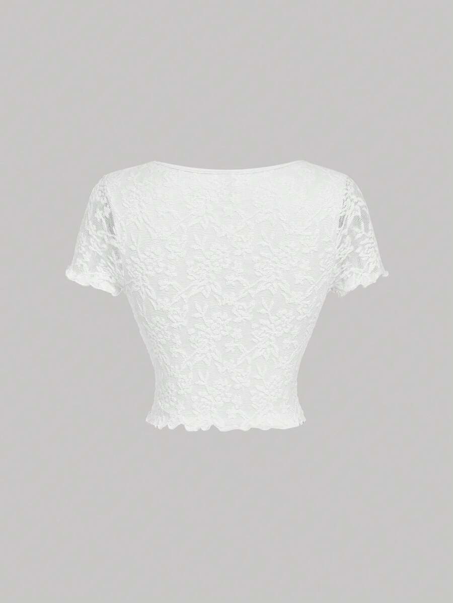 Bağcık Detaylı Romantik Crop Niebbla