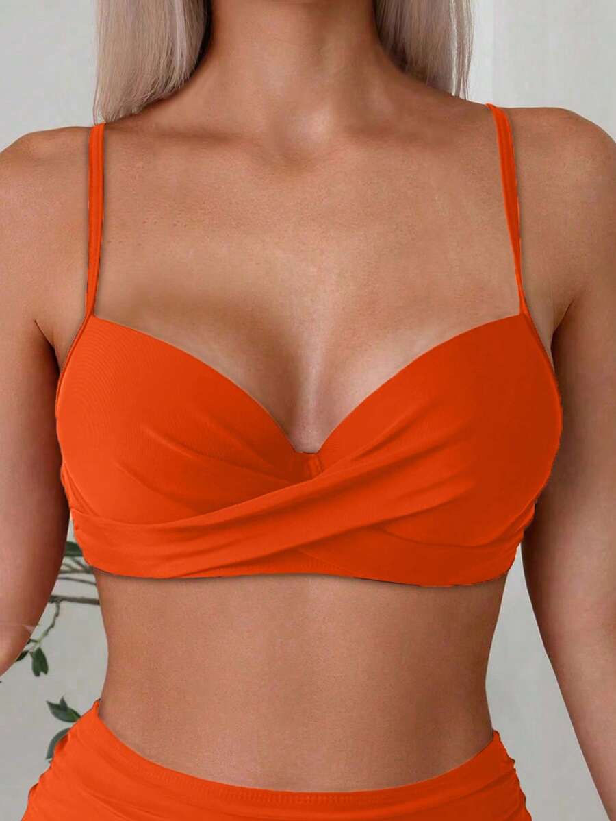 Askılı Yüksek Bel Balenli Bikini Takımı Niebbla