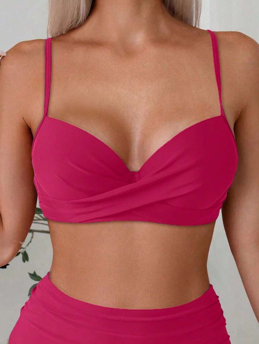 Askılı Yüksek Bel Balenli Bikini Takımı Niebbla