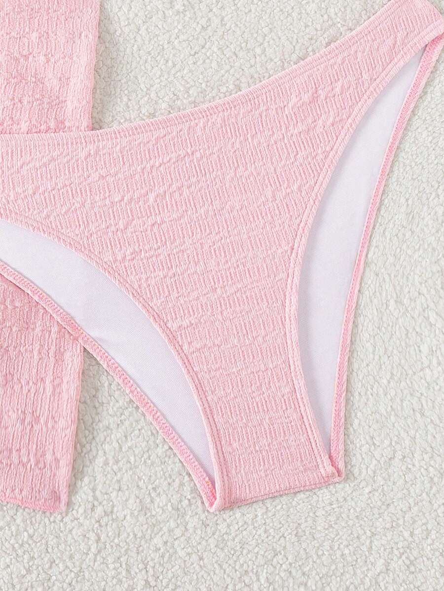 3 Parça Bikini Ve Düğümlü Mini Etek Takımı Niebbla