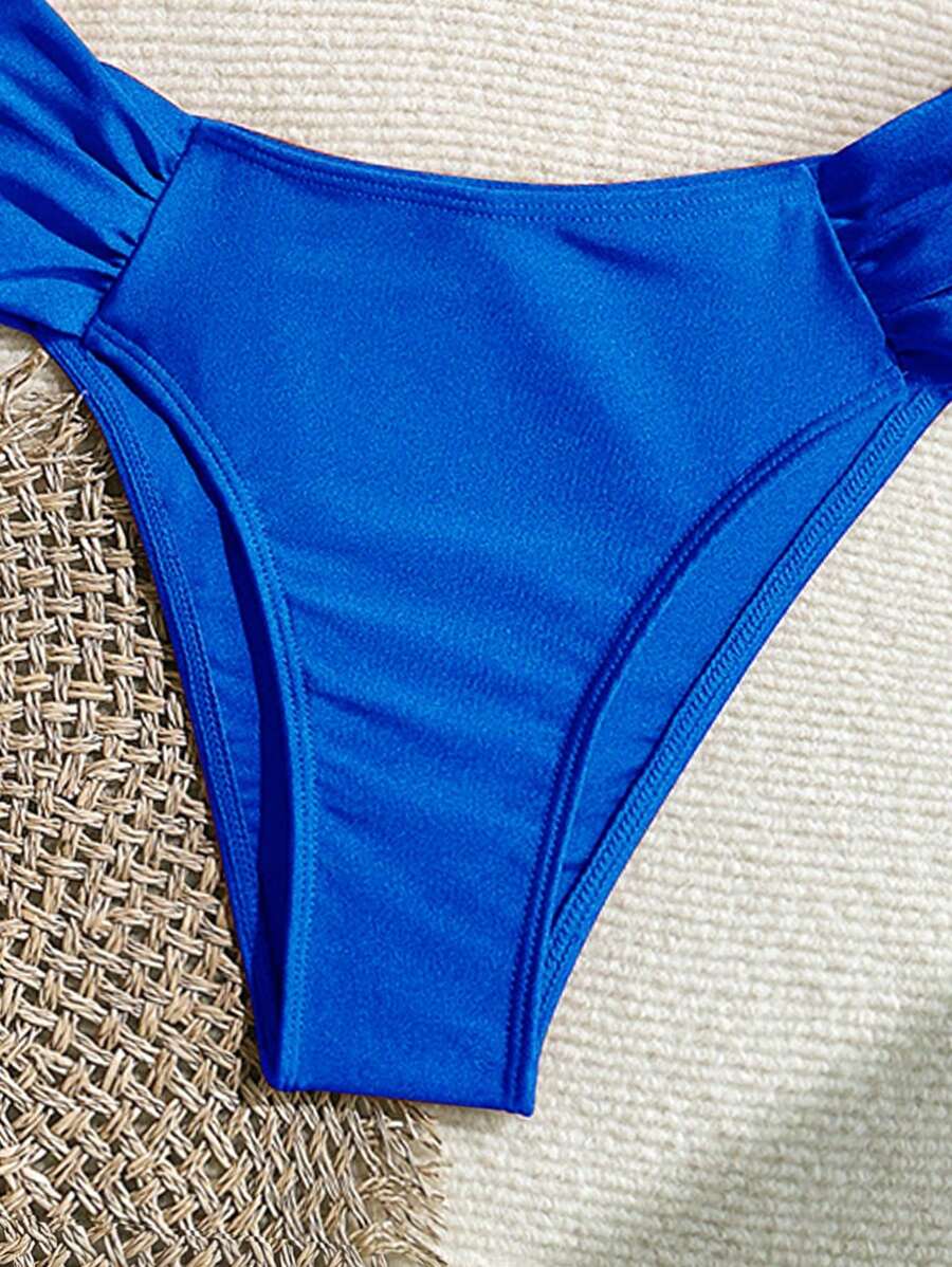 Metal Aksesuarlı Yüksek Kesim Askılı Bikini Takımı Niebbla