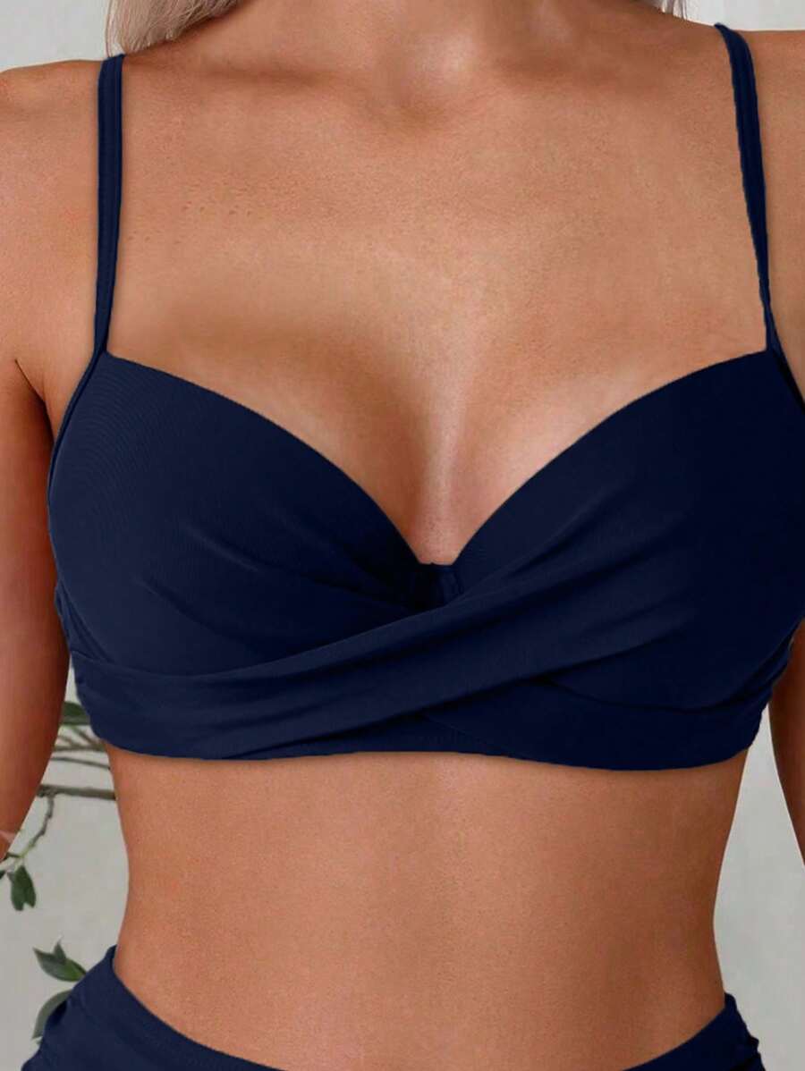 Askılı Yüksek Bel Balenli Bikini Takımı Niebbla