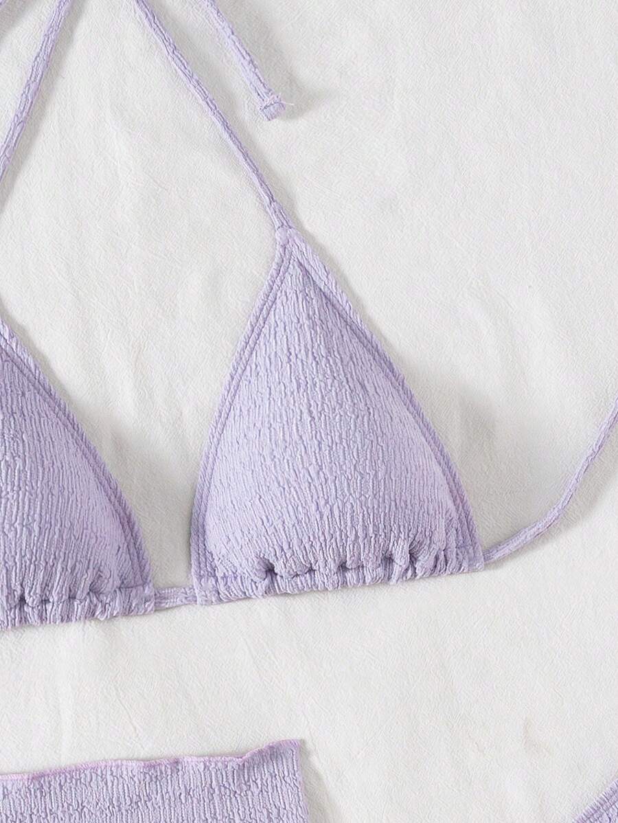 3 Parça Bikini Ve Düğümlü Mini Etek Takımı Niebbla