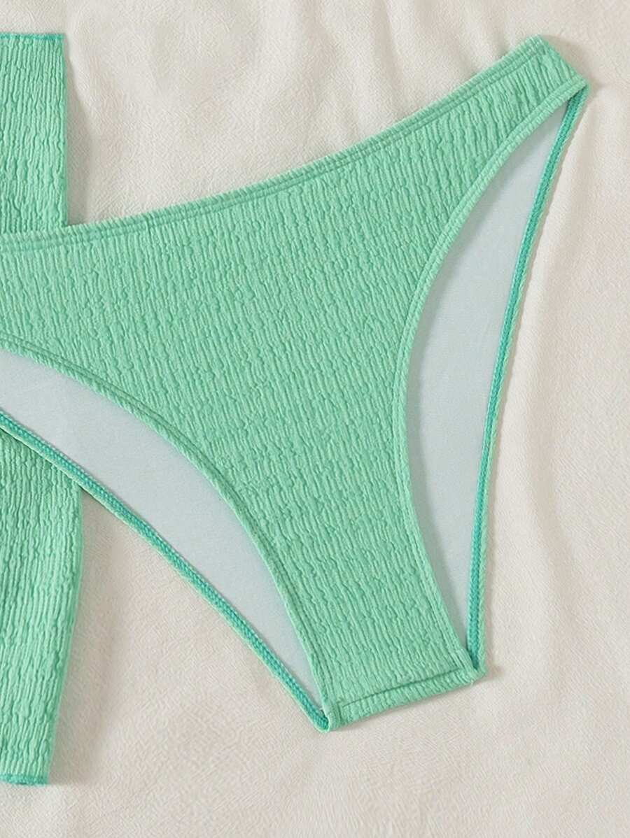 3 Parça Bikini Ve Düğümlü Mini Etek Takımı Niebbla