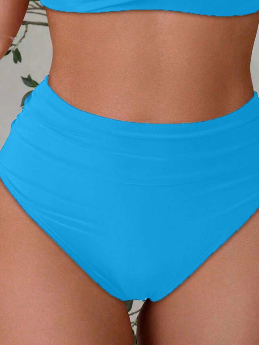 Askılı Yüksek Bel Balenli Bikini Takımı Niebbla
