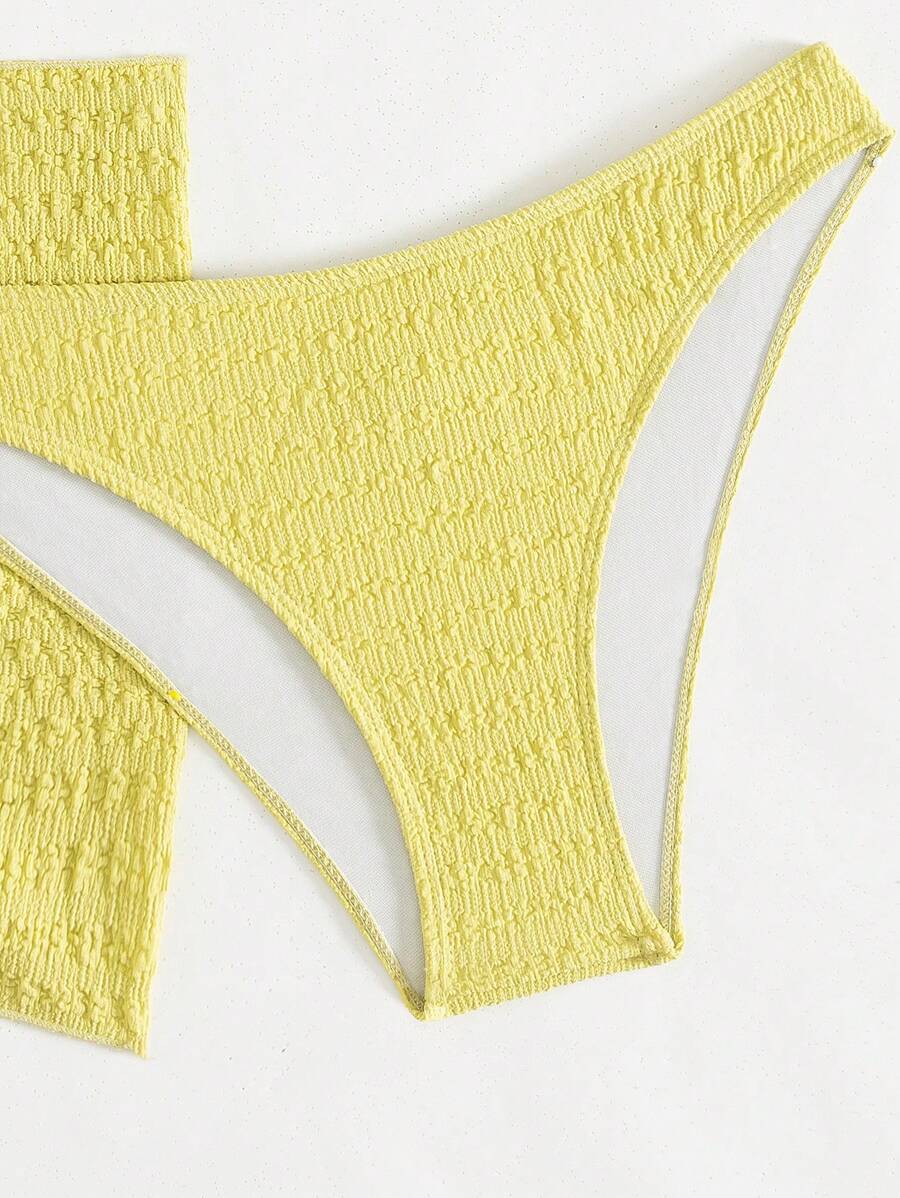 3 Parça Bikini Ve Düğümlü Mini Etek Takımı Niebbla