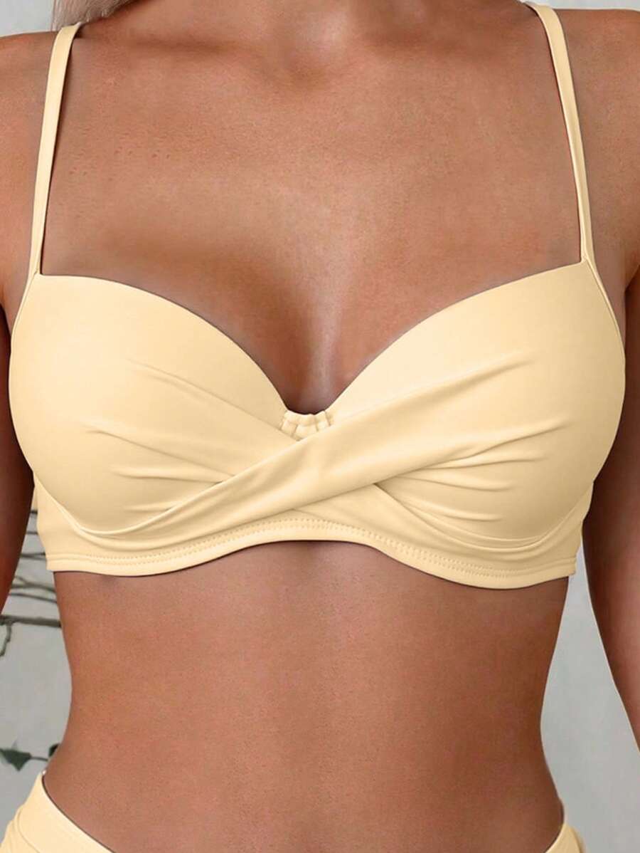 Askılı Yüksek Bel Balenli Bikini Takımı Niebbla
