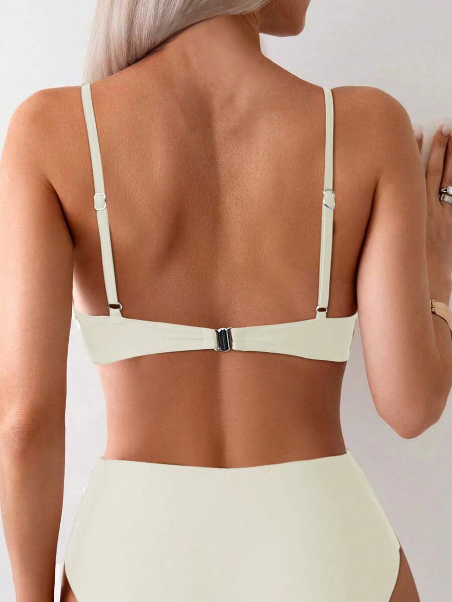 Askılı Yüksek Bel Balenli Bikini Takımı Niebbla