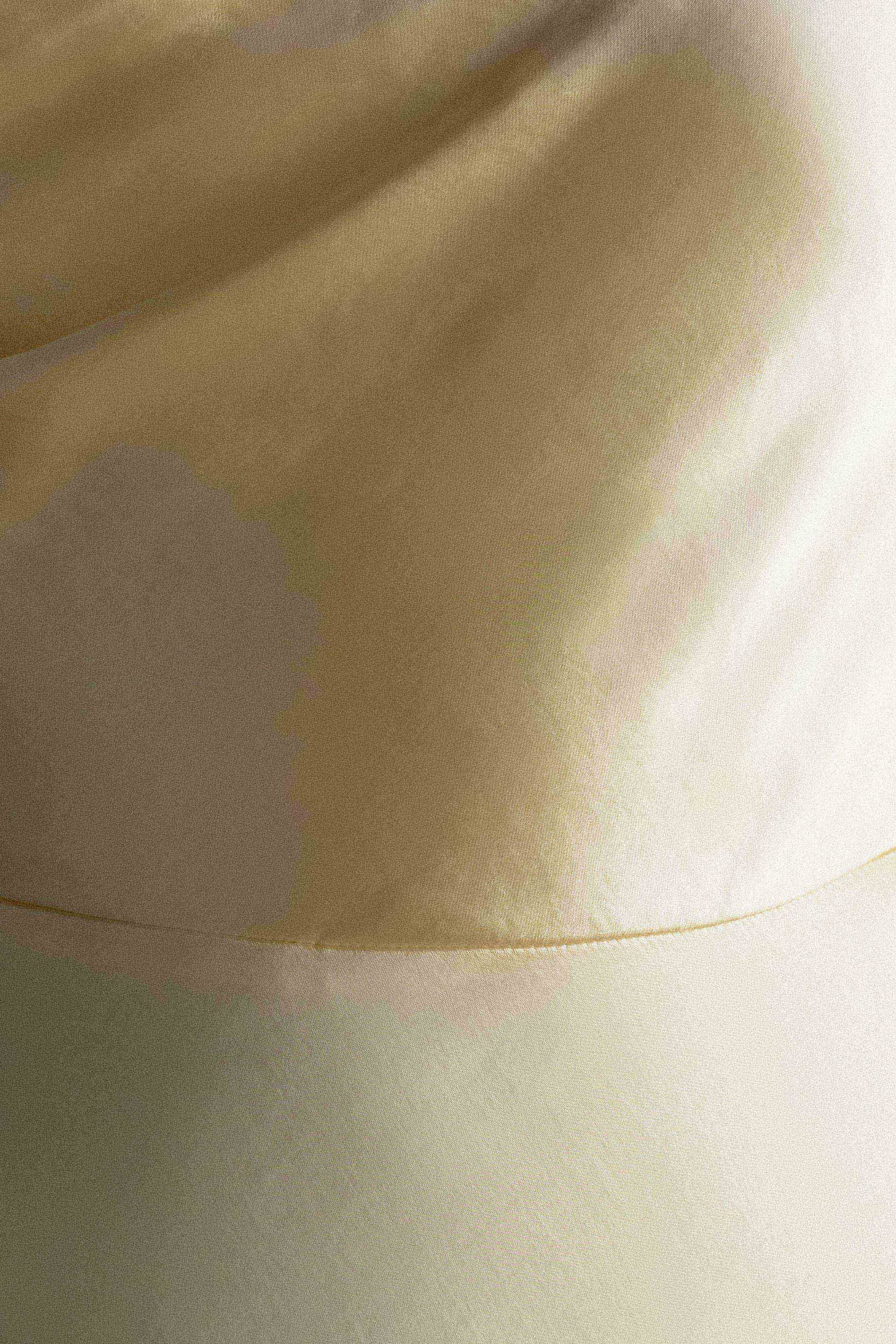 ROF Jacinta Tek Omuz Uzun Elbise - Pastel Limon Shine Aura
