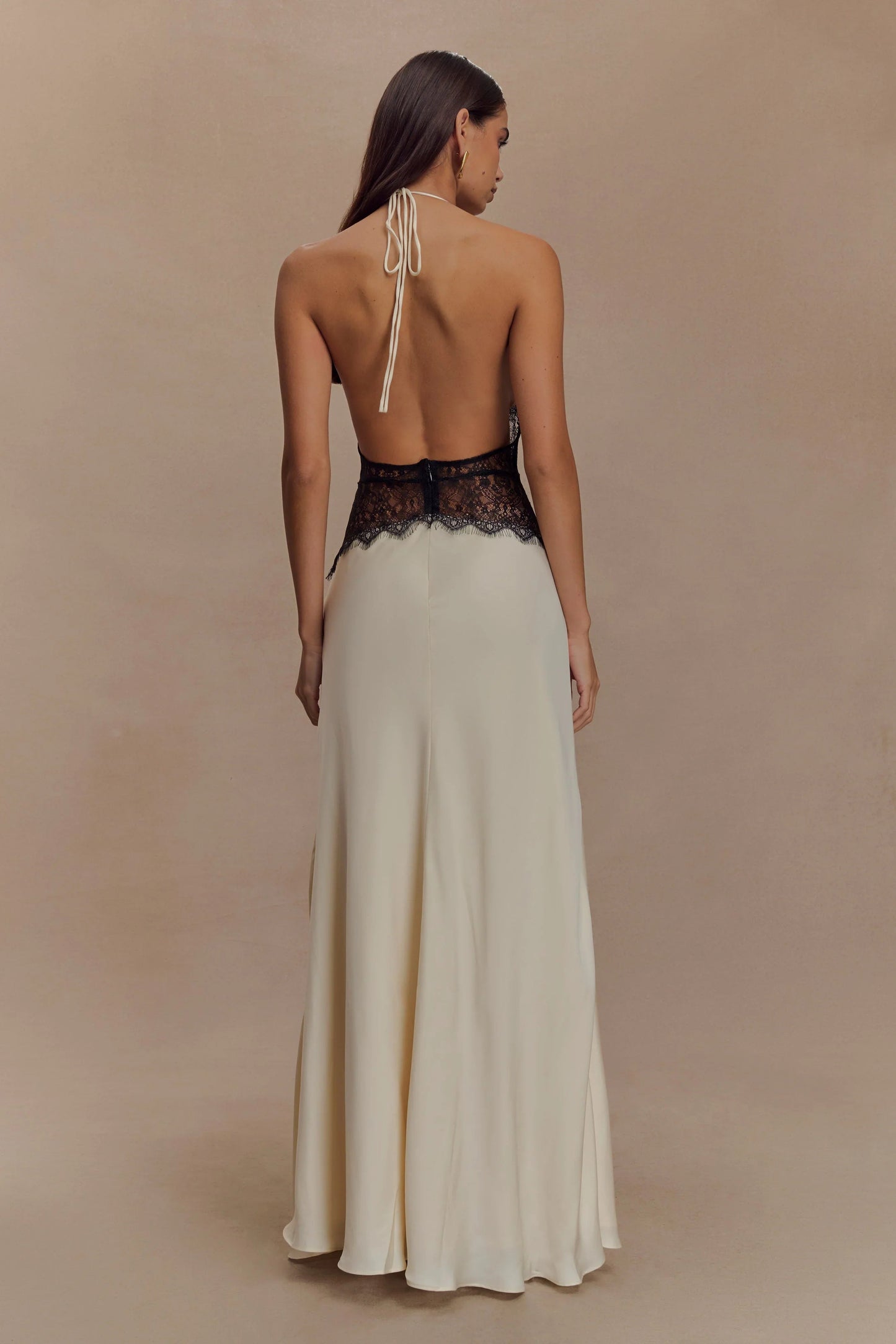 Avery - Dantelli Halter Maxi Elbise Mağazam
