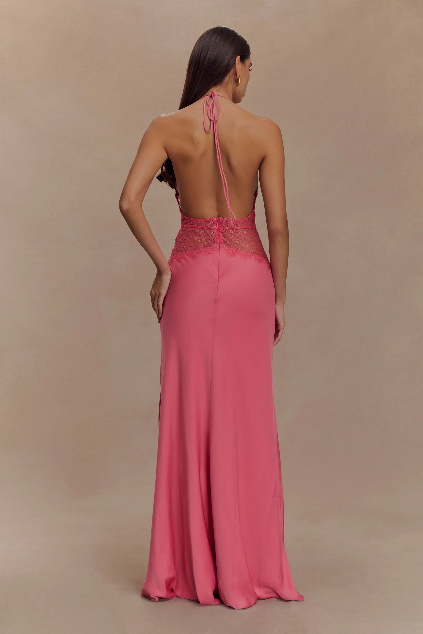 Avery - Dantelli Halter Maxi Elbise Mağazam