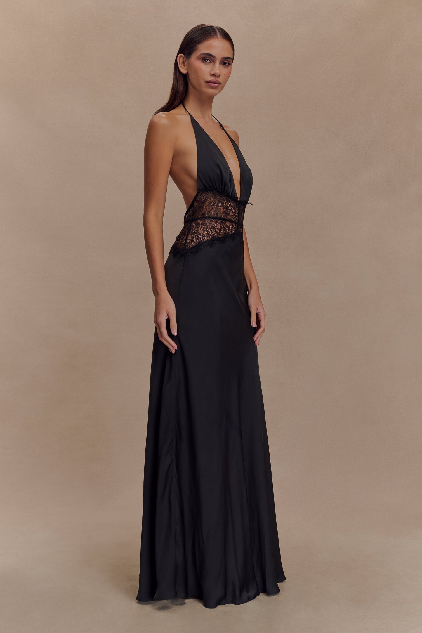 Avery - Dantelli Halter Maxi Elbise Mağazam