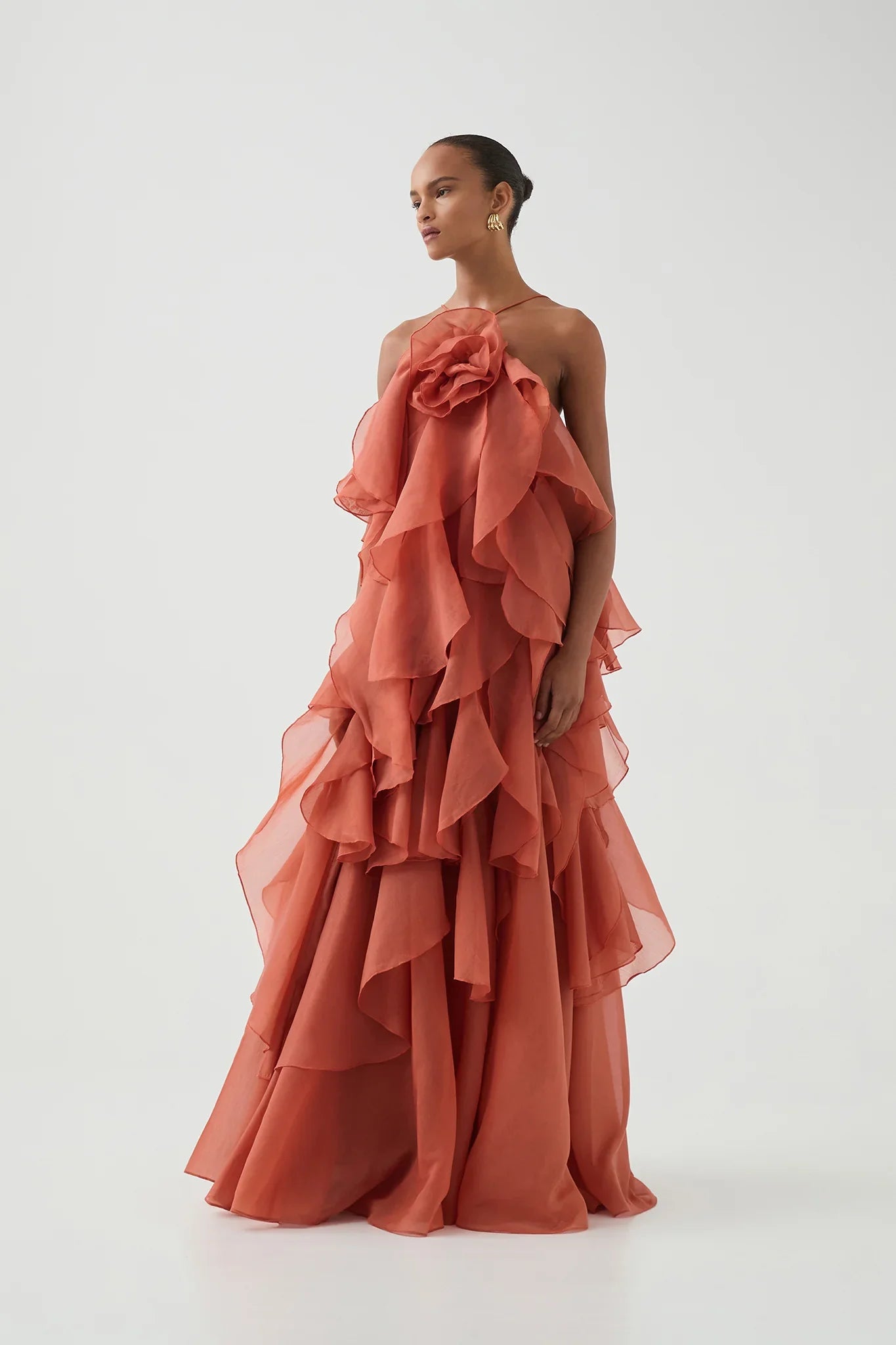 Estelle - Ruffle Yaka Maxi Elbise