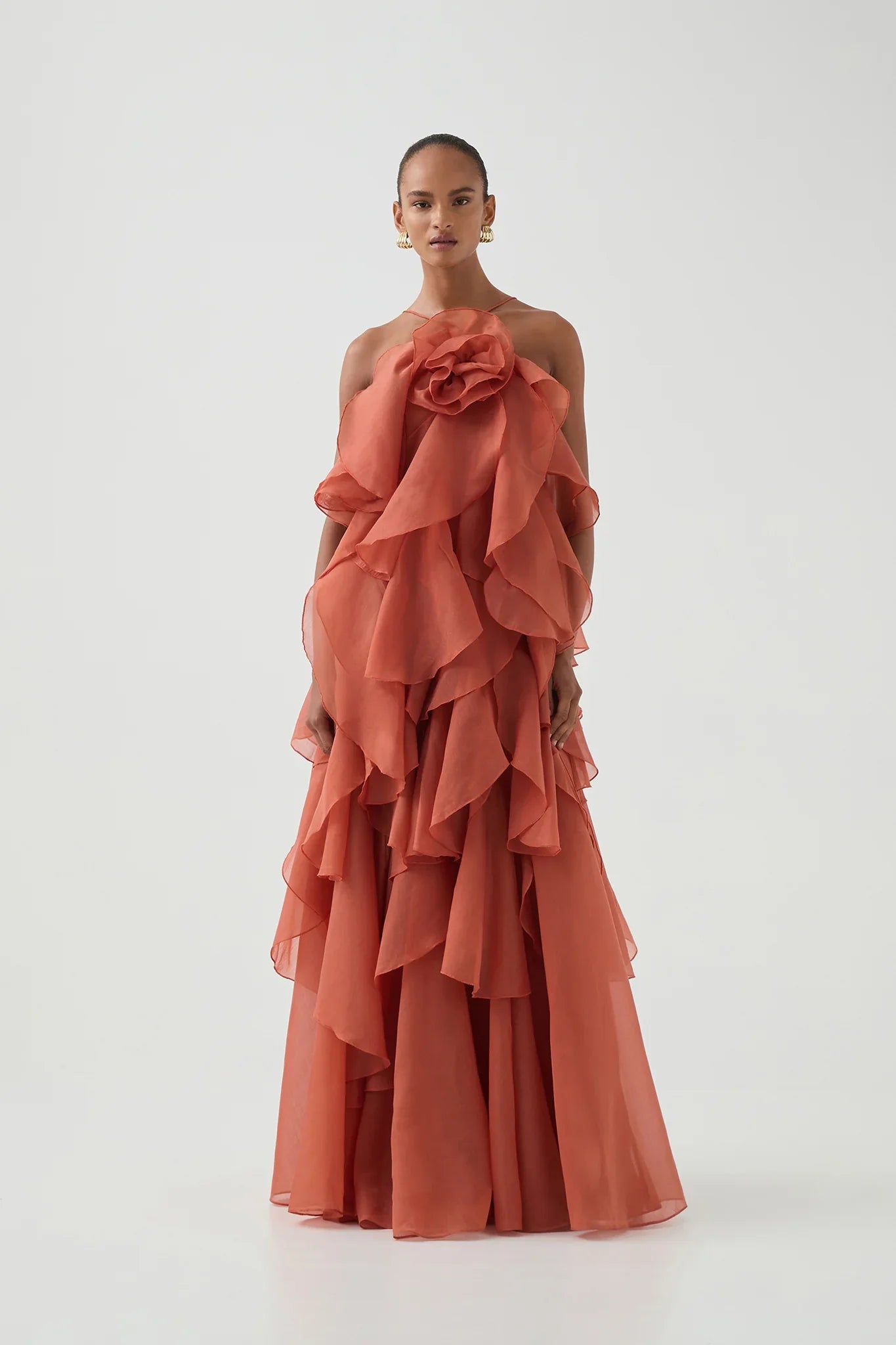 Estelle - Ruffle Yaka Maxi Elbise