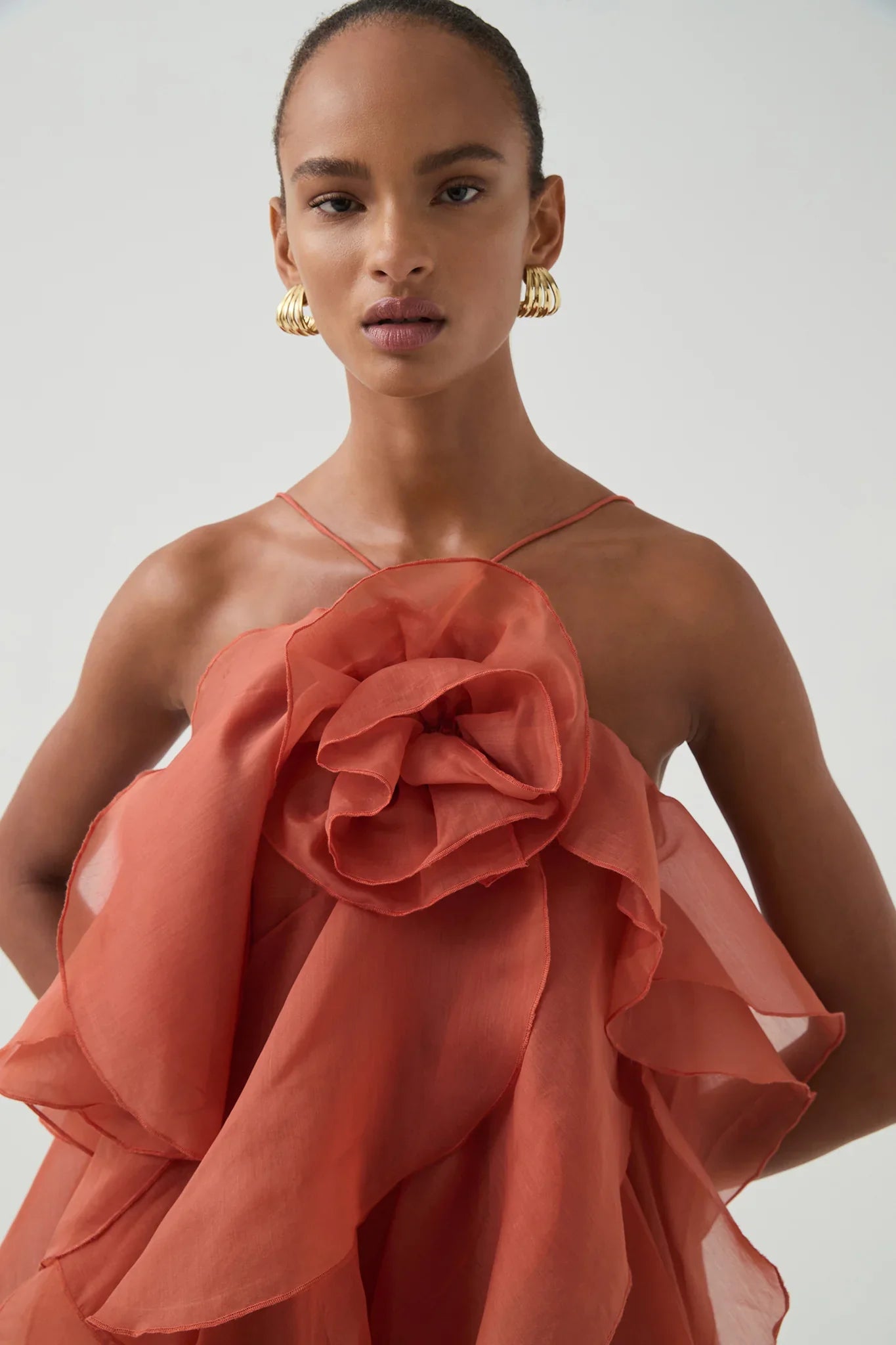 Estelle - Ruffle Yaka Maxi Elbise