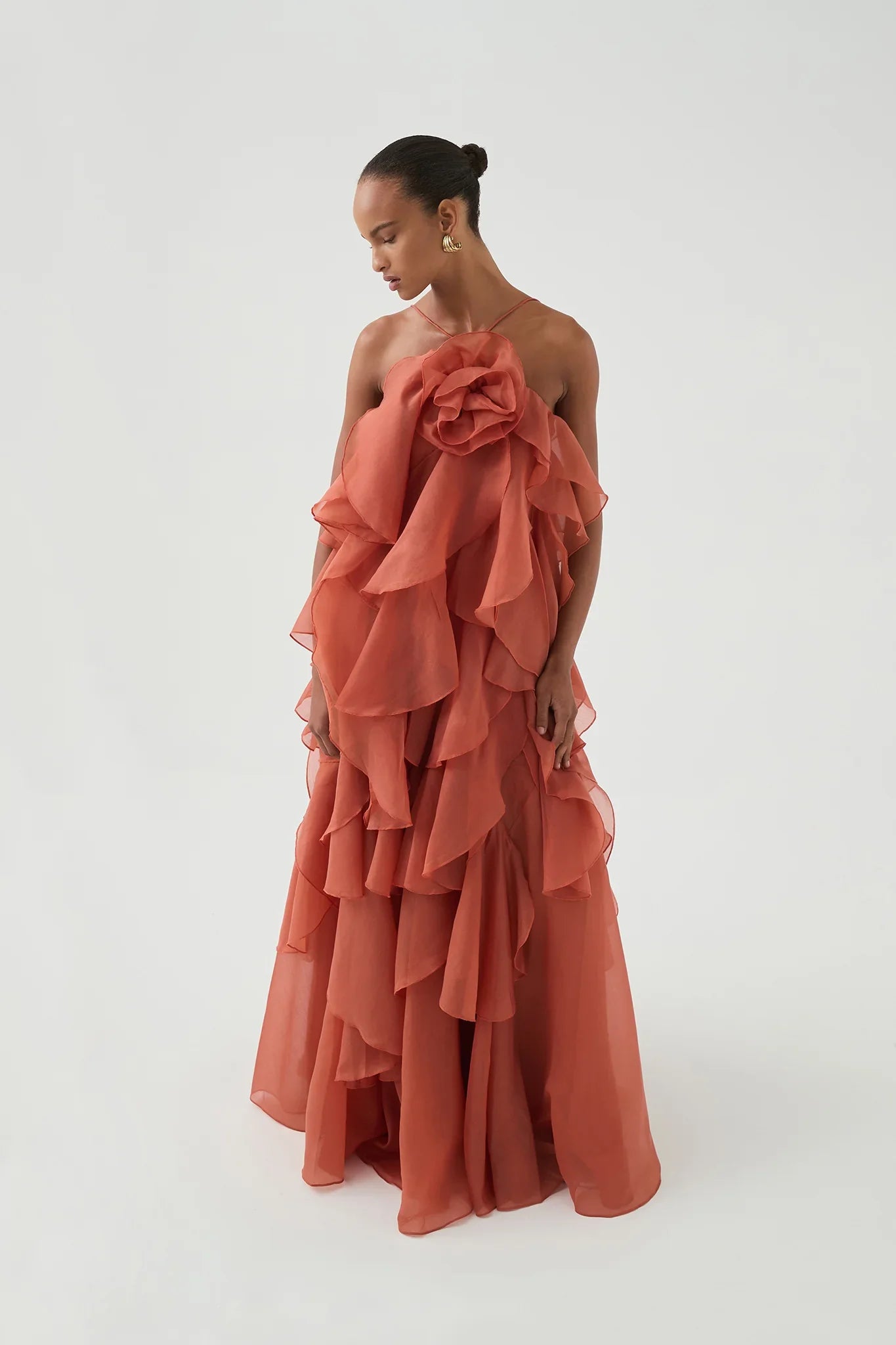 Estelle - Ruffle Yaka Maxi Elbise