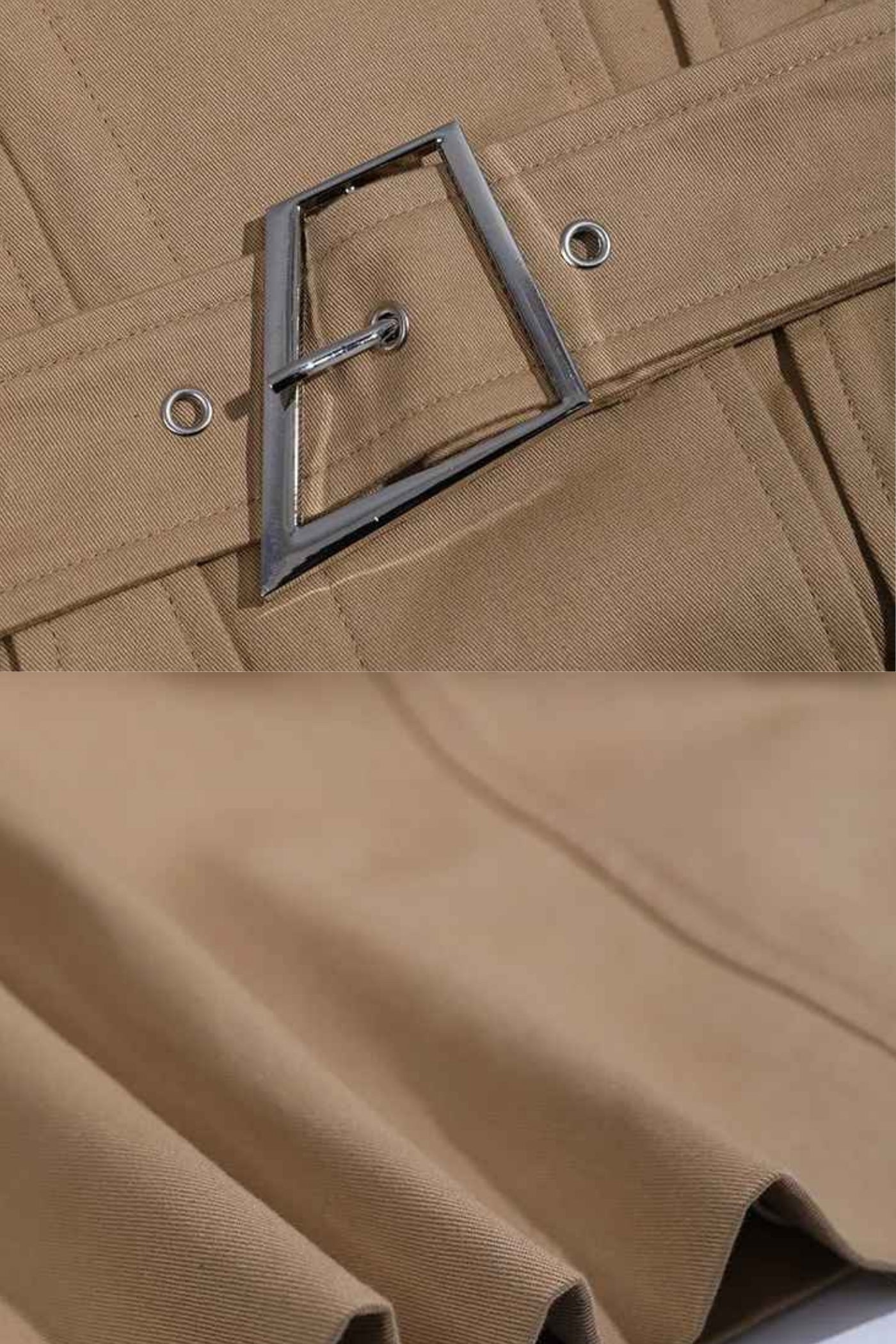 Bej Cut-Out Trenç Kaban Niebbla