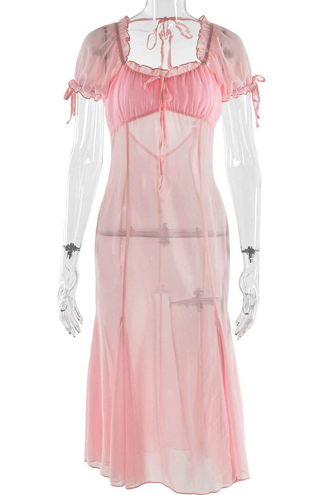 Gleam & Grace Midi Elbise Niebbla