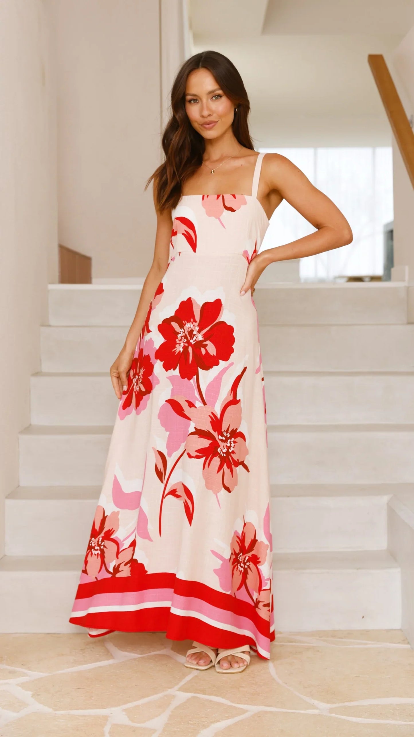 Flora - Blossom Breeze Maxi Elbise