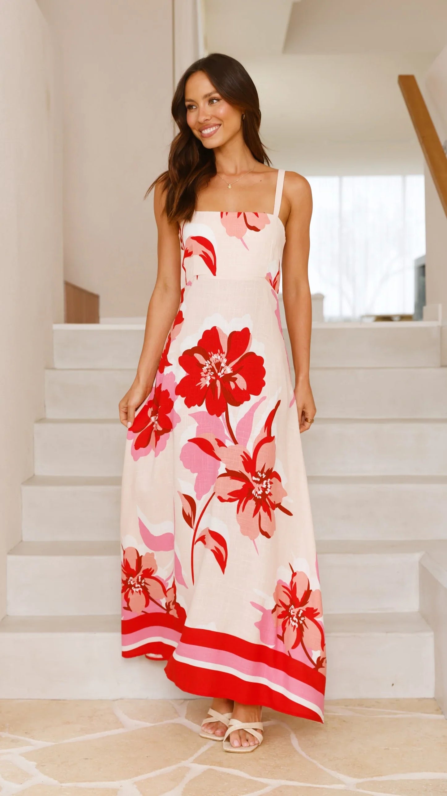 Flora - Blossom Breeze Maxi Elbise