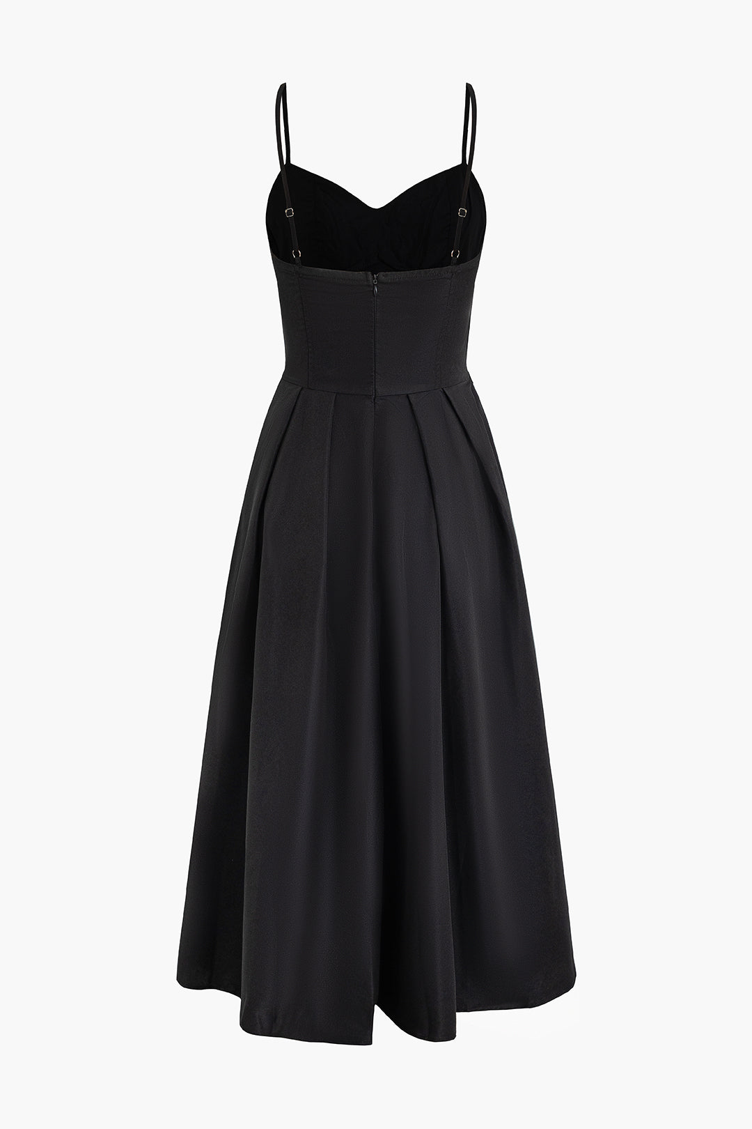 Basic Solid Corset Midi Elbise Siaora