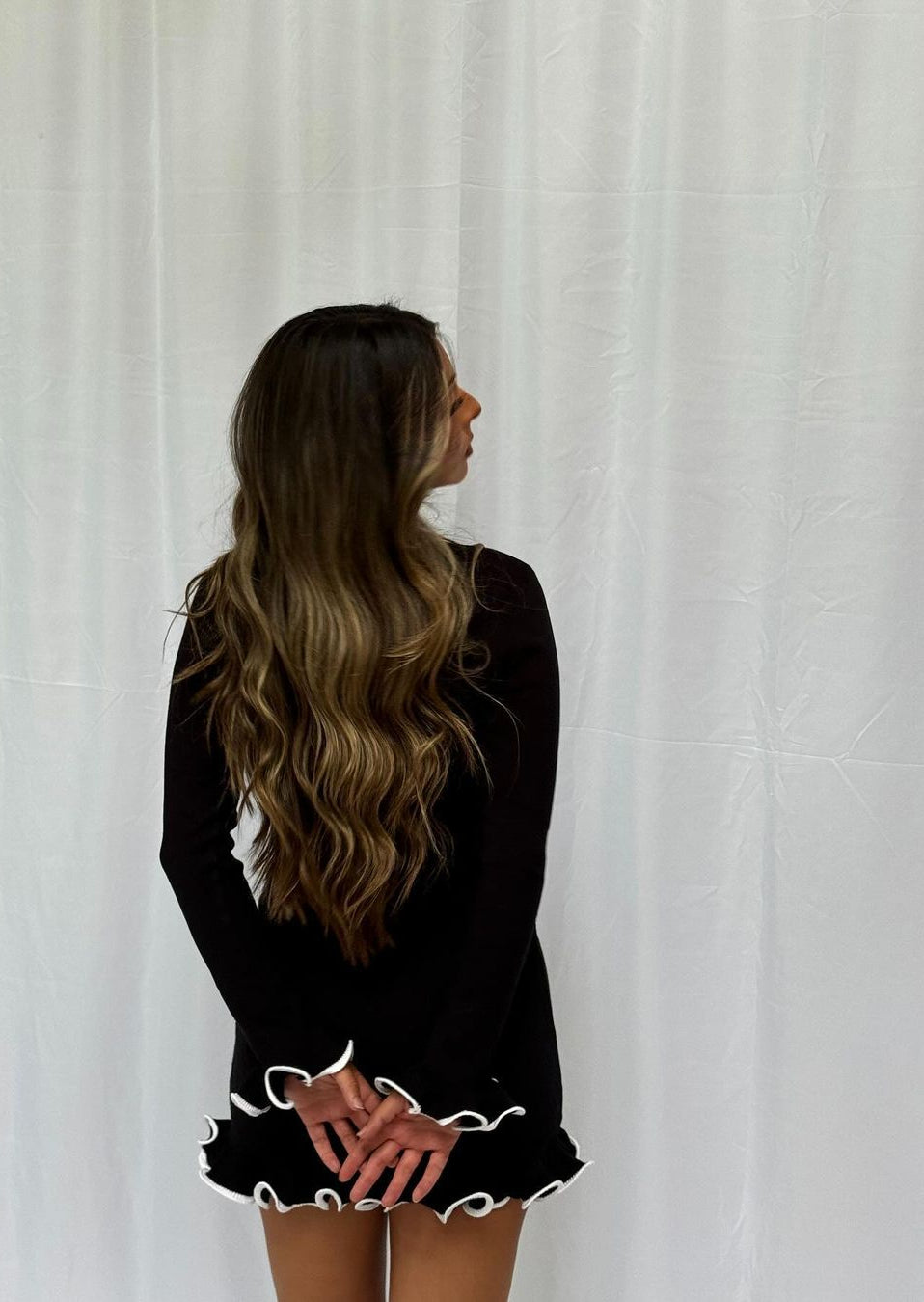 Nyaira - Örme Uzun Kollu Bodycon Mini Elbise Mağazam