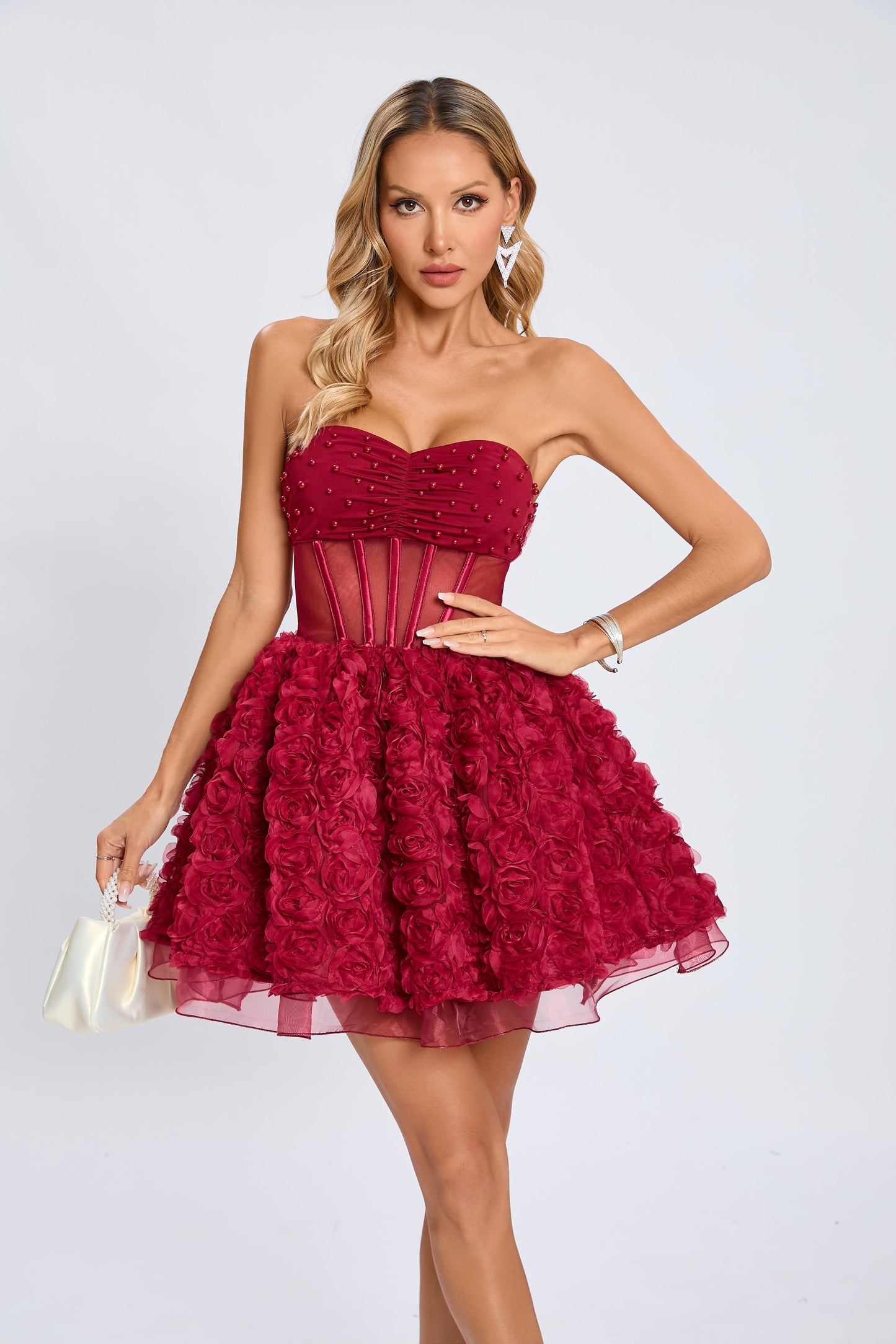 Rachel Korse Mini Elbise Siaora