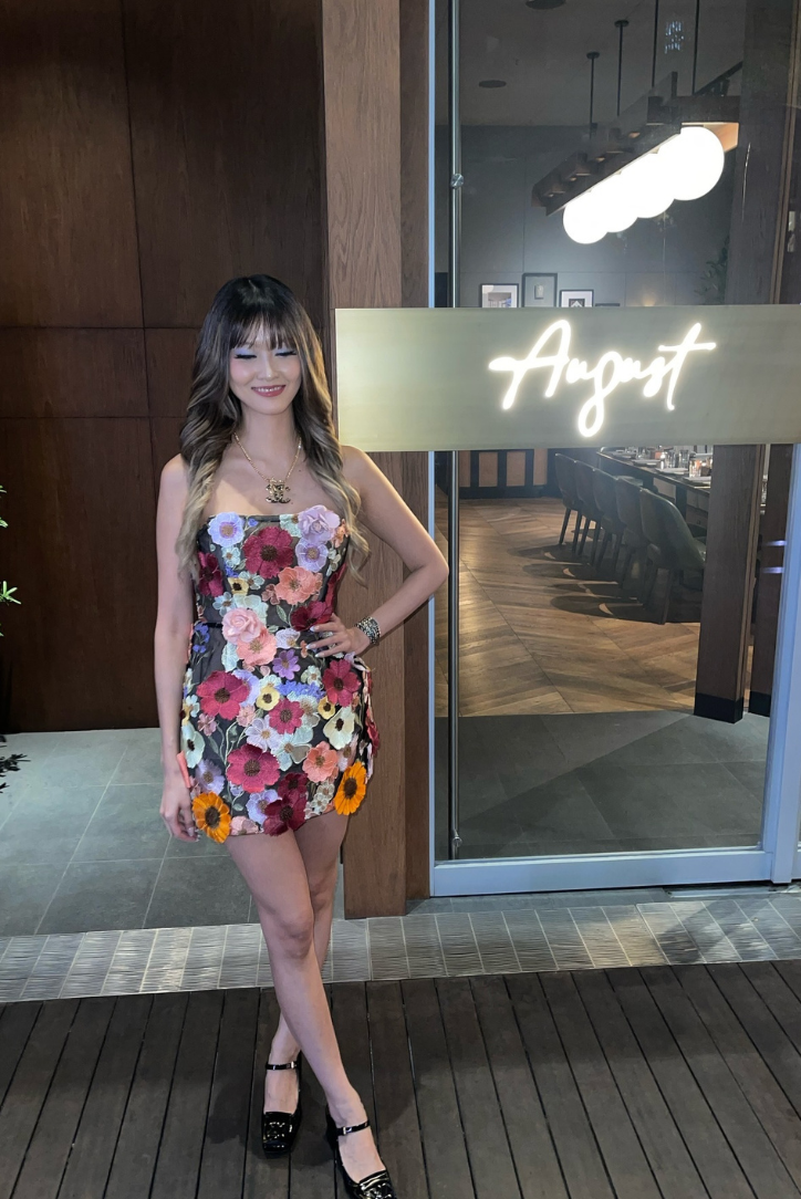 Arinze - Çiçek Detaylı Korsaj Mesh mini Elbise Mağazam