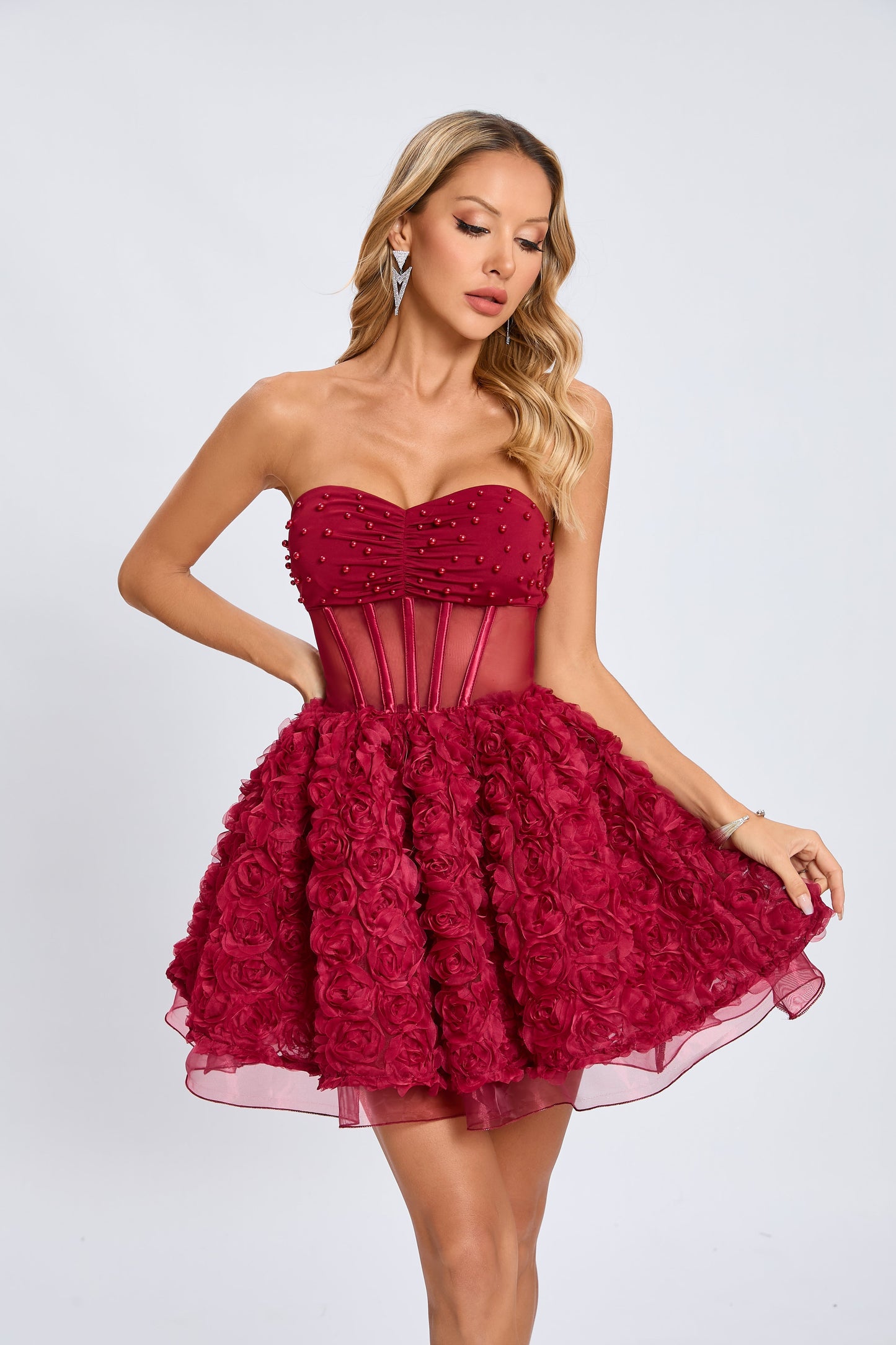 Rachel Korse Mini Elbise Siaora