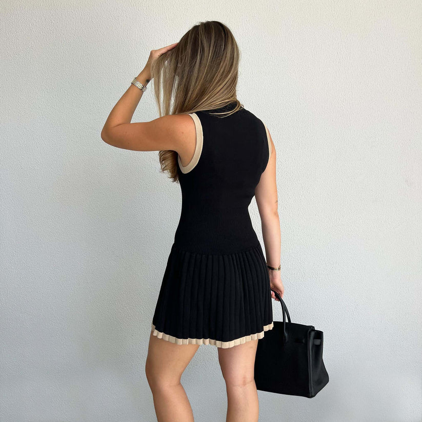 Leah Ribanalı Mini Elbise Niebbla