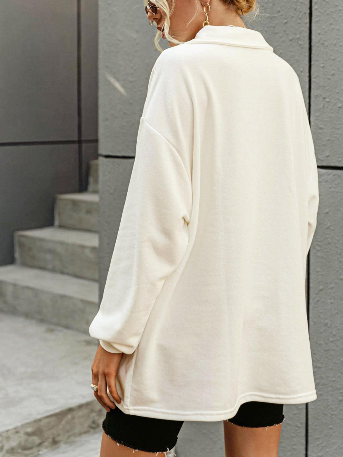 Yakalı Oversize Sweatshirt Niebbla