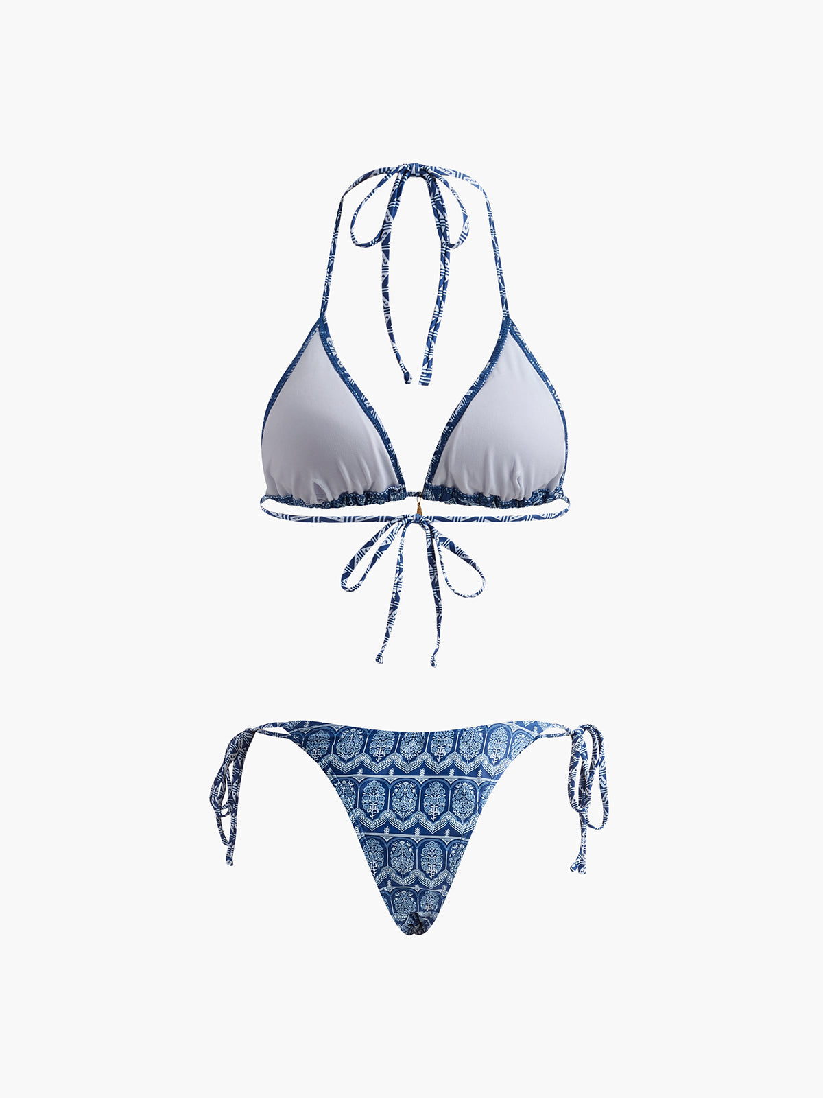 Baskılı Ayarlanabilir Askılı Bikini Takımı Siaora
