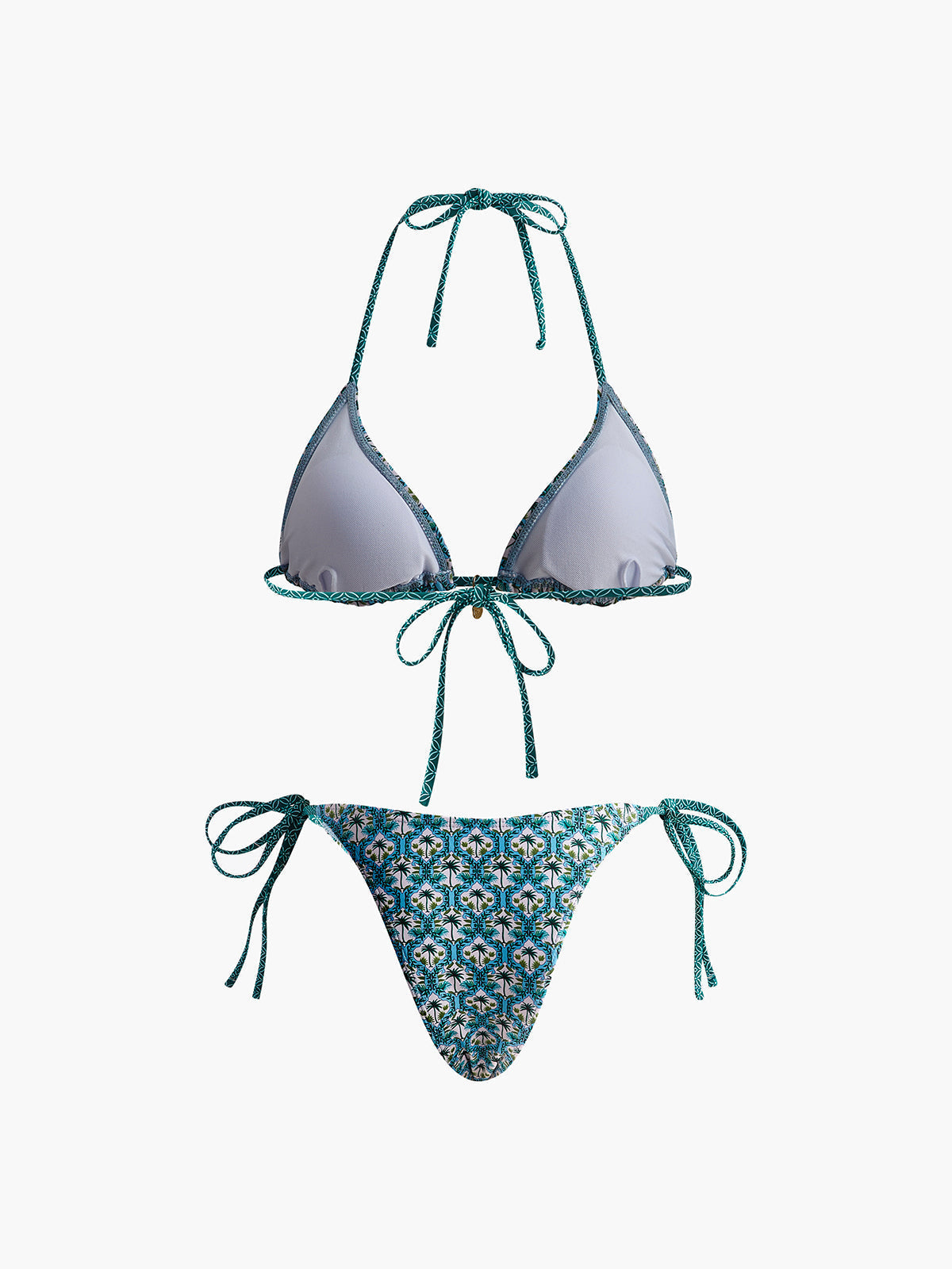 Baskılı Dantelli Bikini Takımı Siaora