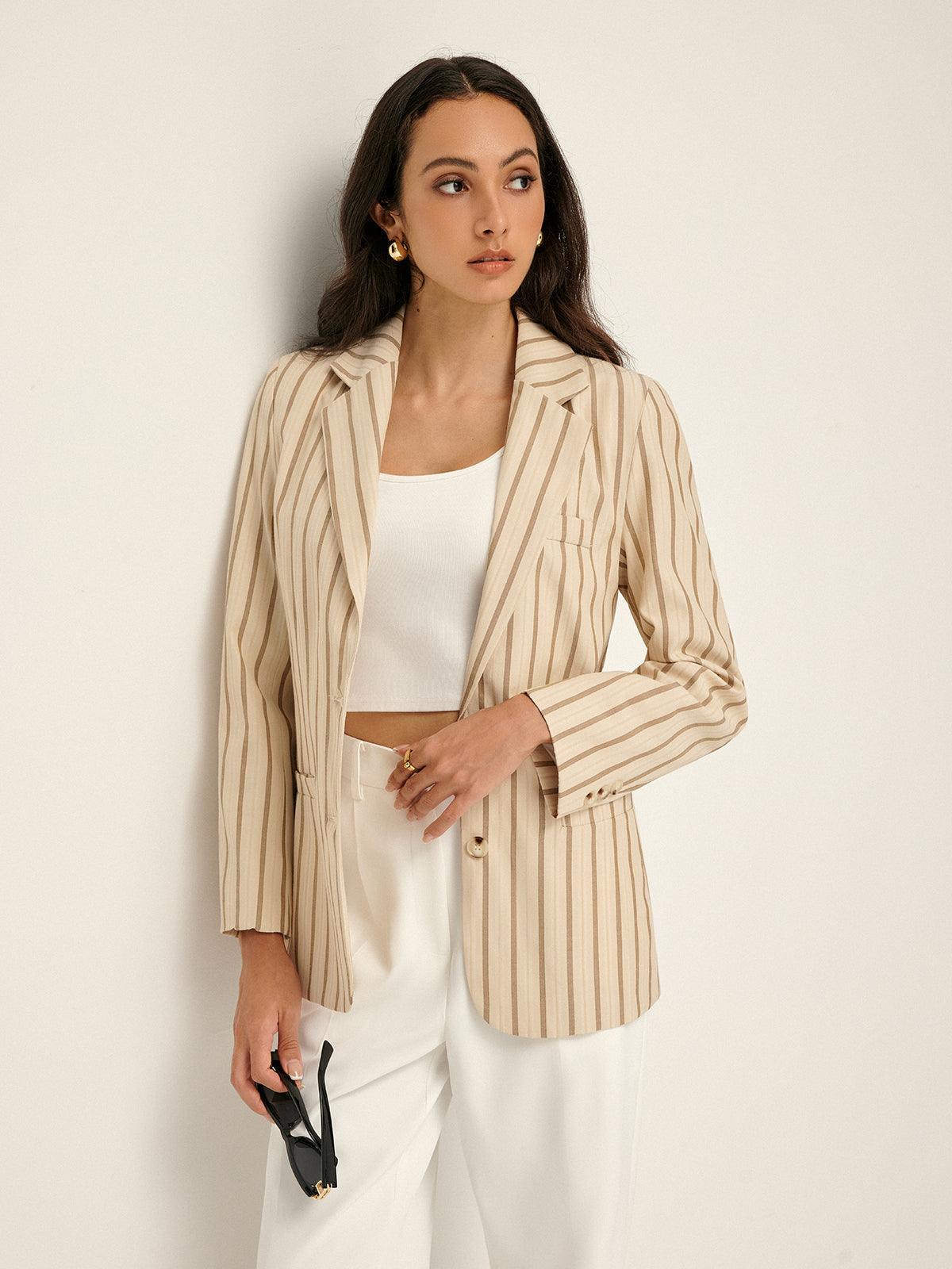 Serene Stripe Blazer Siaora