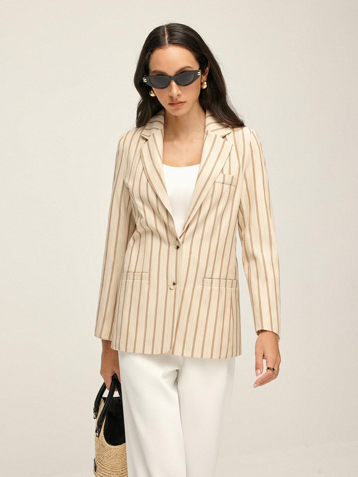 Serene Stripe Blazer Siaora